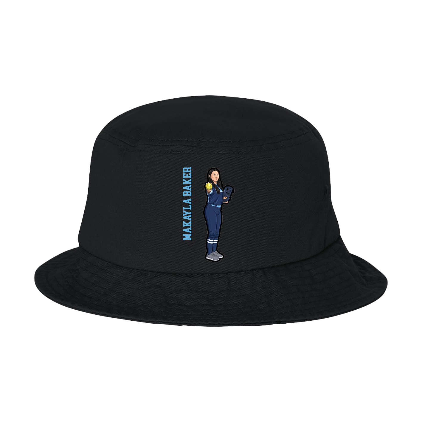 Bucket Cap — Name Vertical in Black