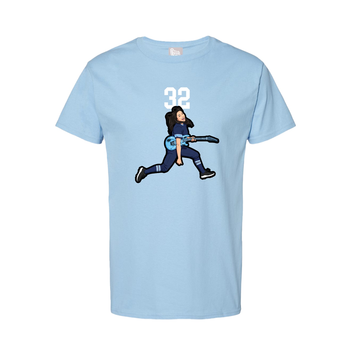 Youth Tee — Number Top in Light Blue