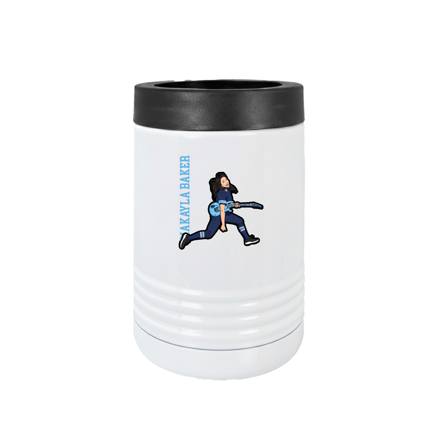 Beverage Holder — Name Vertical in White