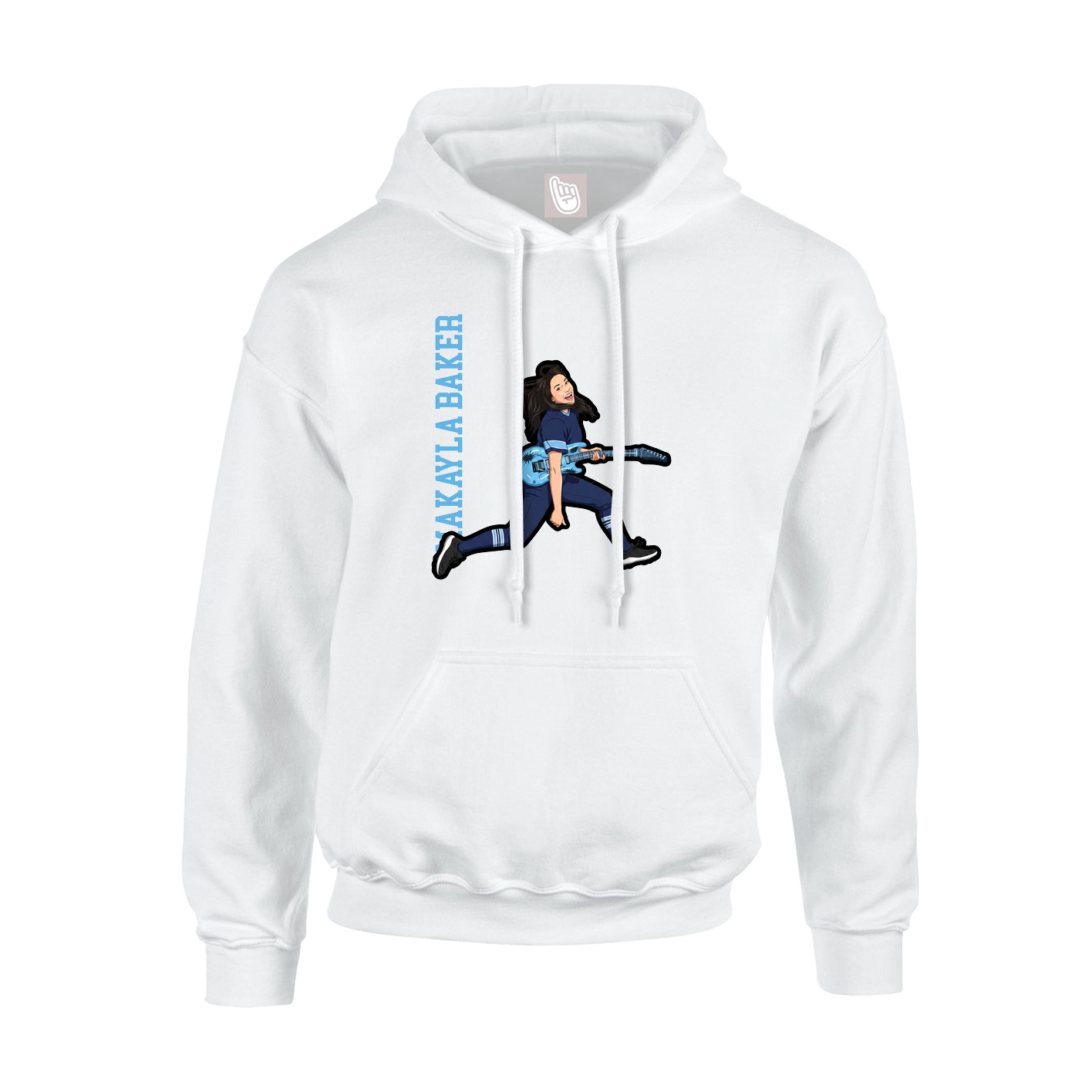 Youth Hoodie — Name Vertical in White