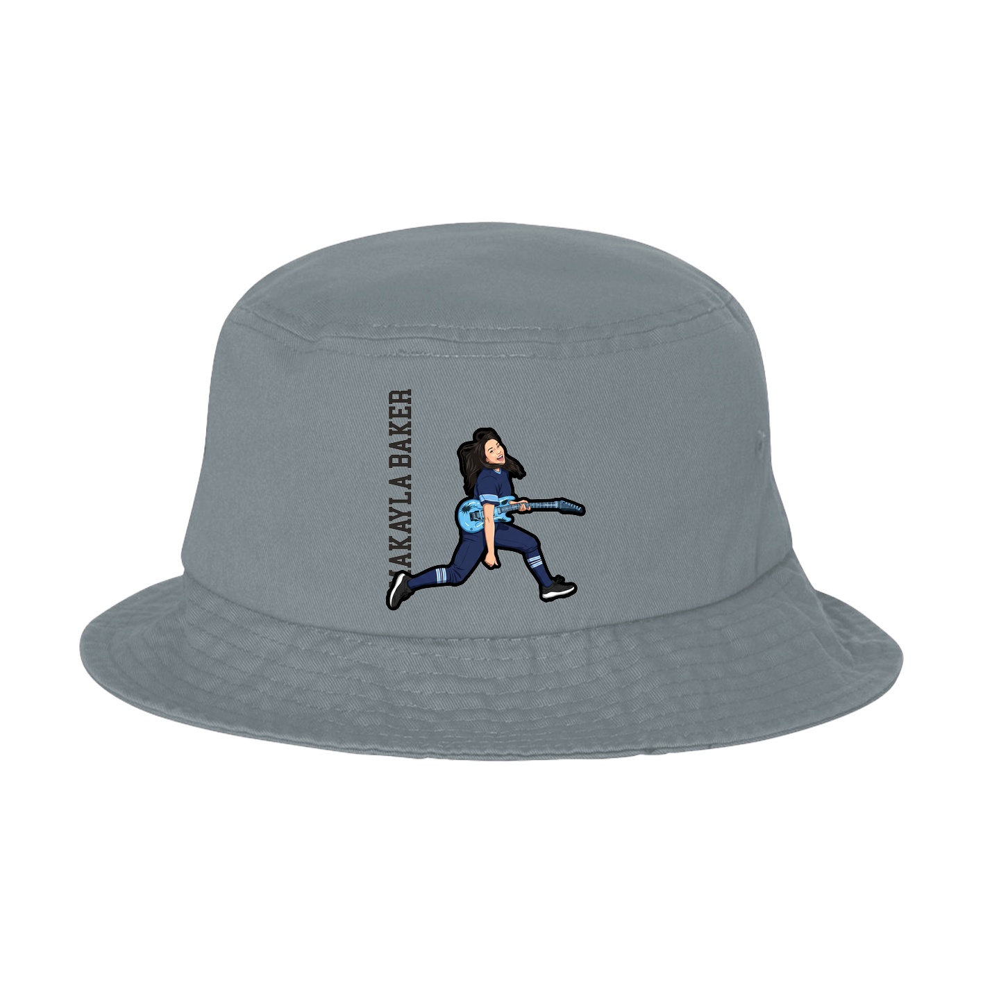 Bucket Cap — Name Vertical in Grey
