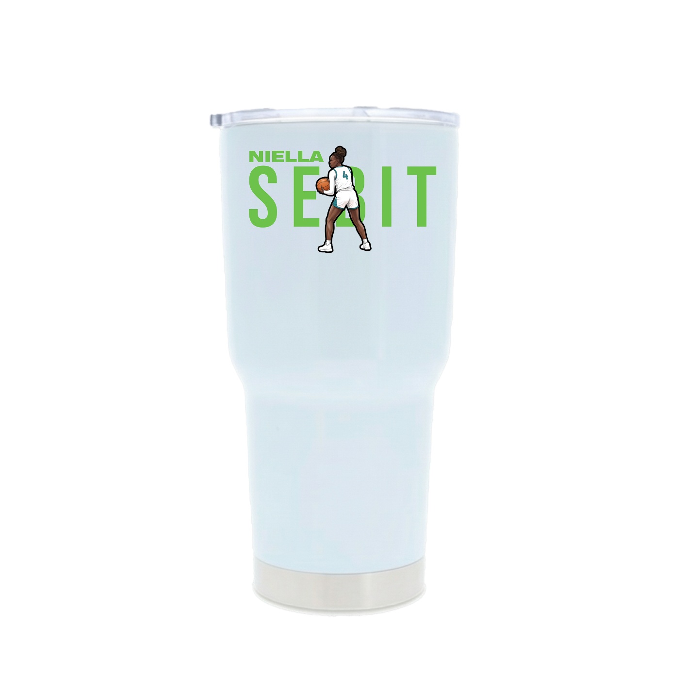 30oz Stainless Steel Tumbler — Player Name in White