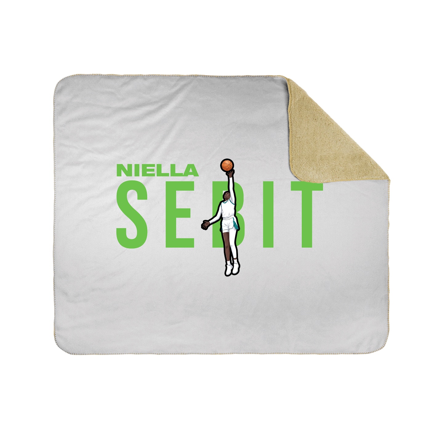Throw Blanket — Player Name in White