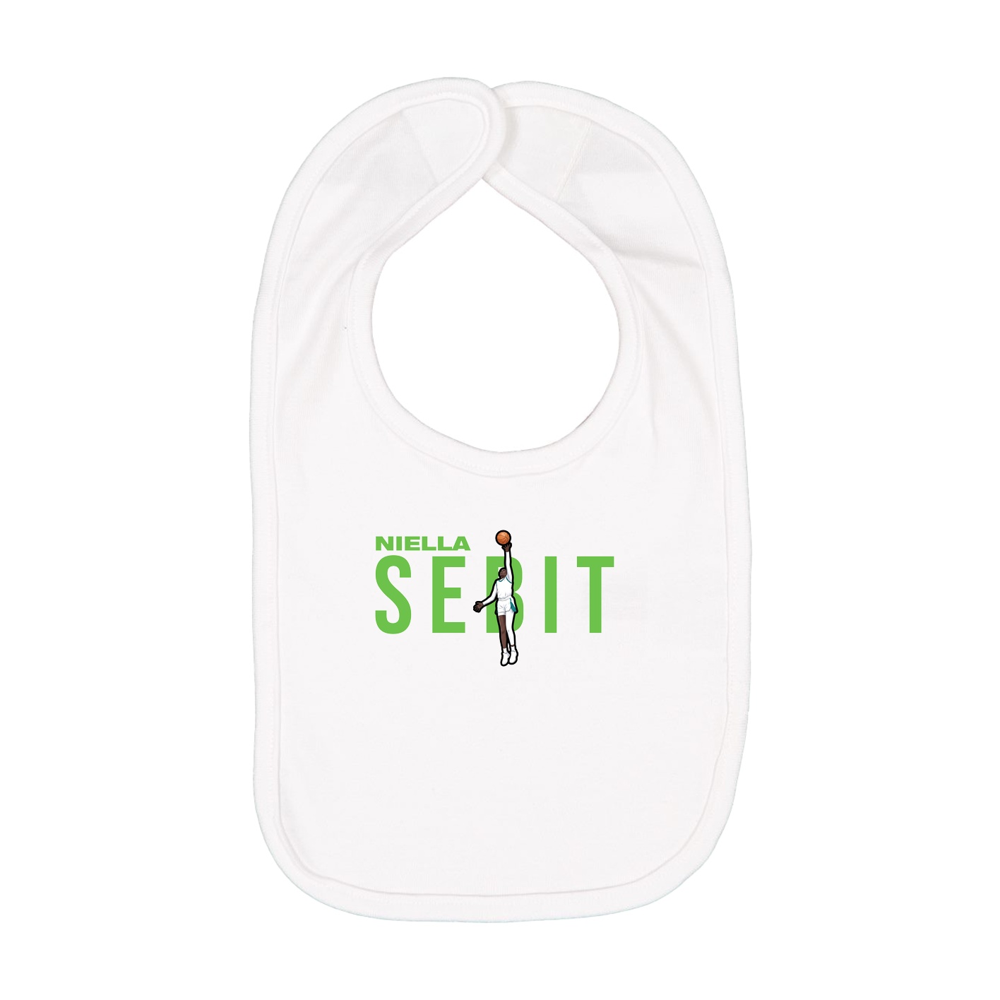 Infant Bib — Player Name in White