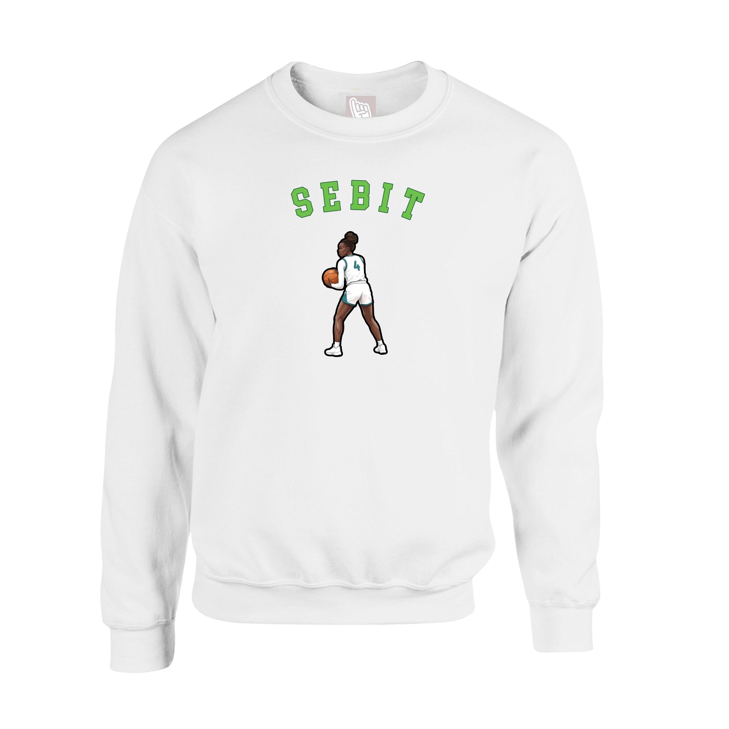 Fleece Crew — Shirsey Arch in White