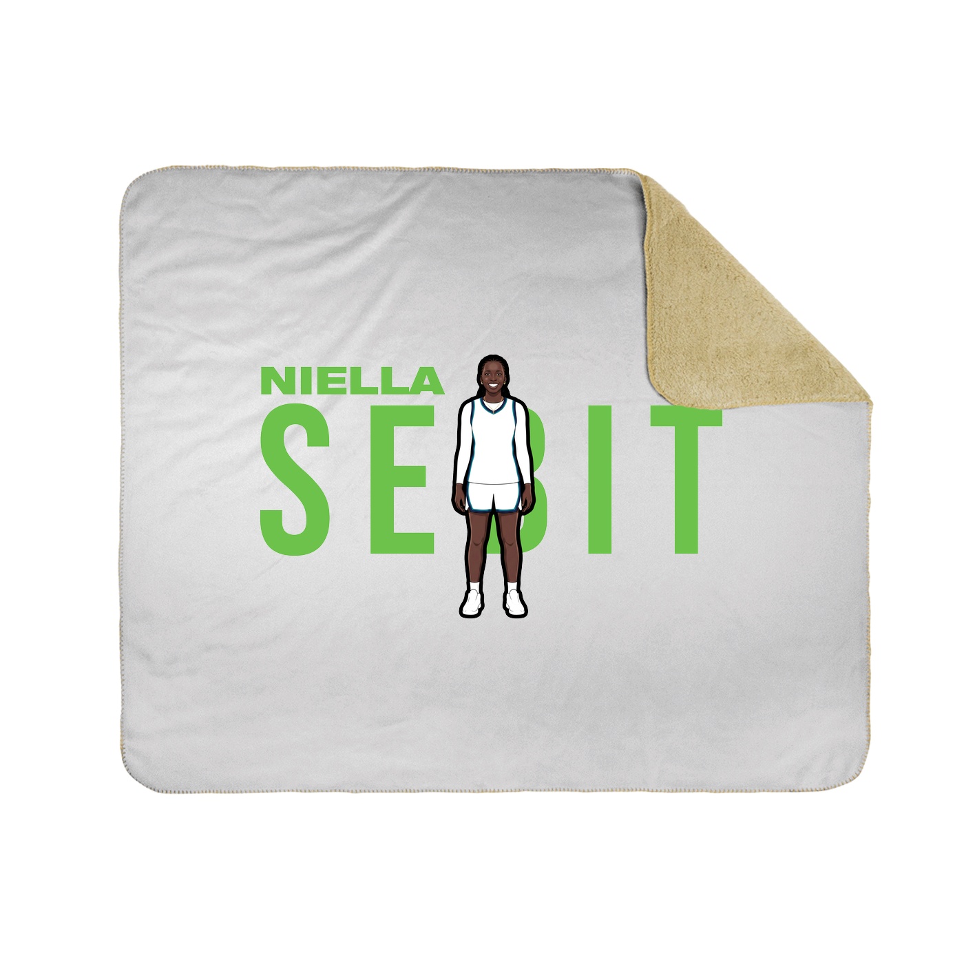 Throw Blanket — Player Name in White