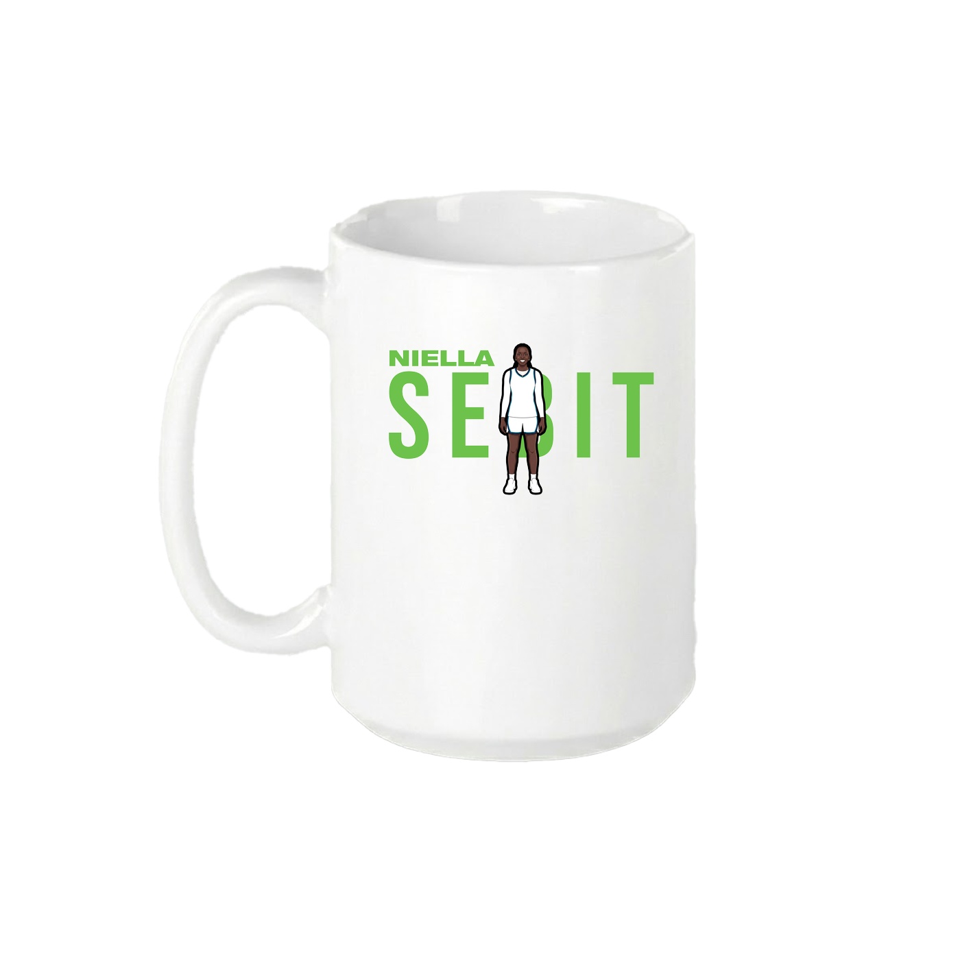 15oz Coffee Mug — Player Name in White
