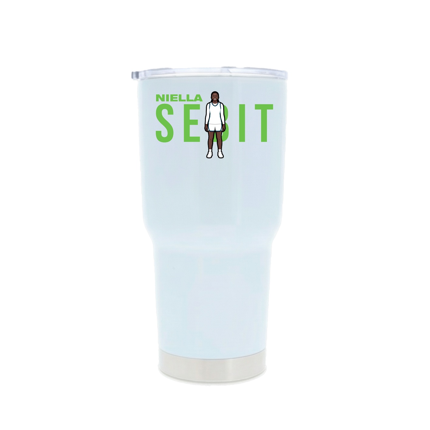 30oz Stainless Steel Tumbler — Player Name in White