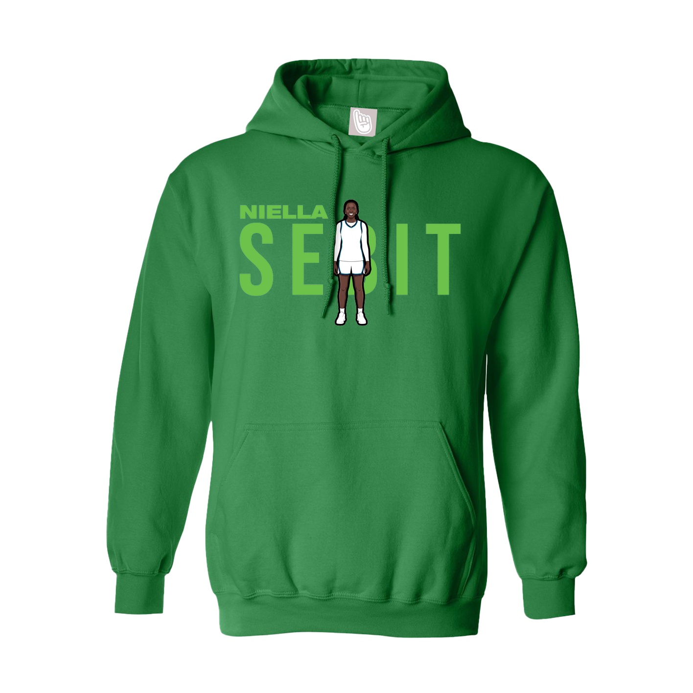 Hoodie — Player Name in Green