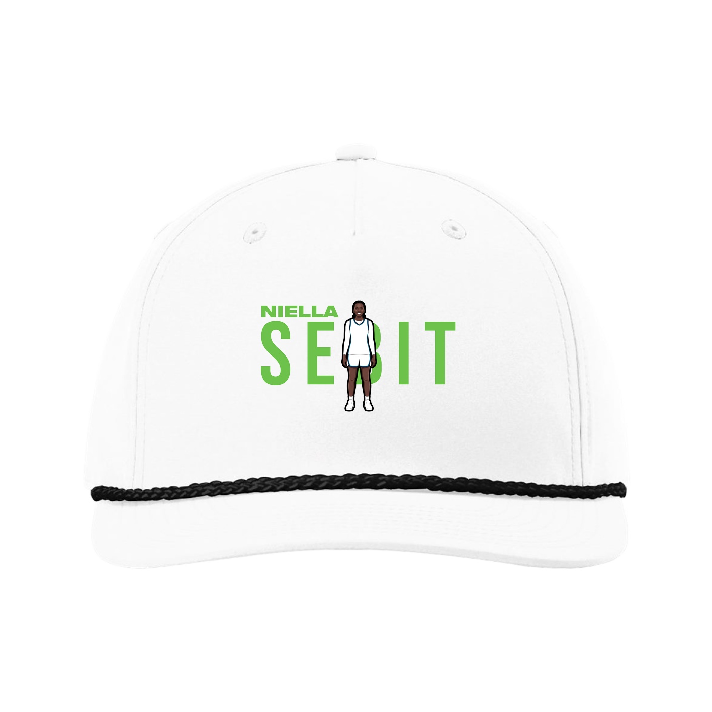 Five-Panel Classic Rope Cap — Player Name in White