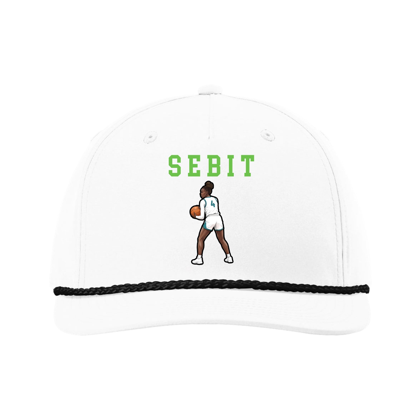 Five-Panel Classic Rope Cap — Shirsey in White