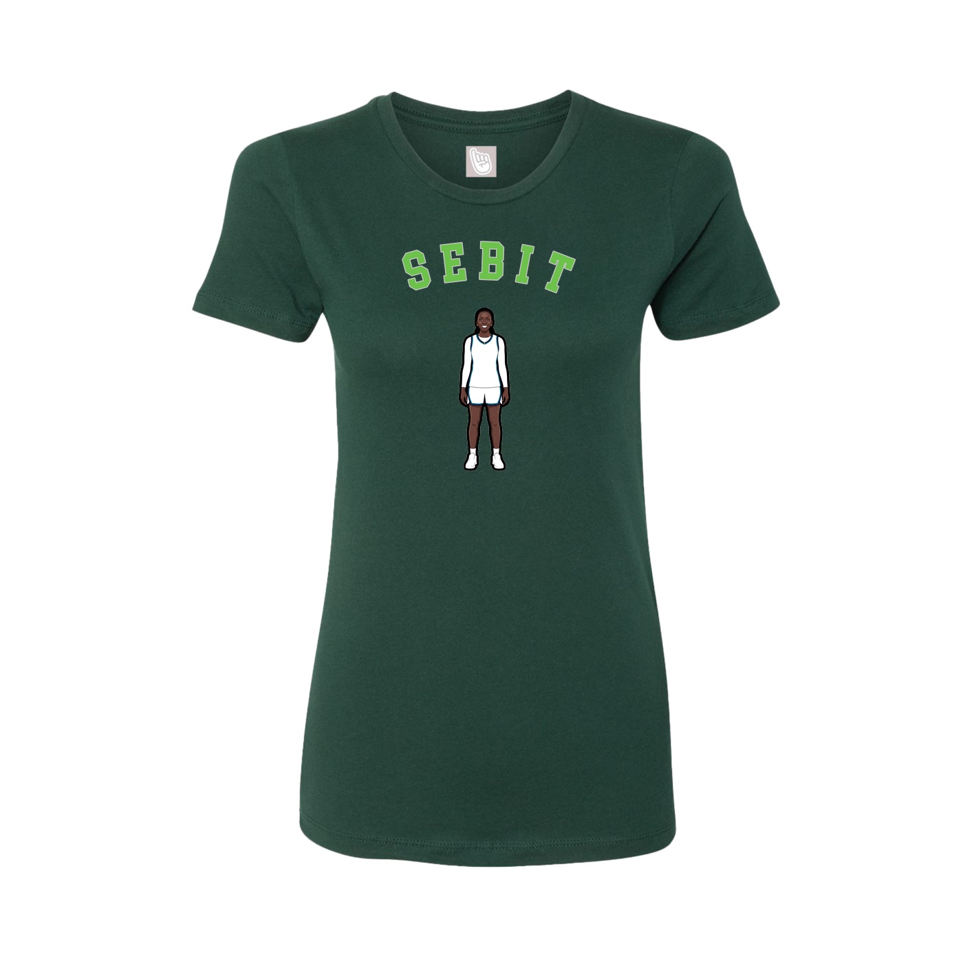 Fitted Women's Tee — Shirsey Arch in Green