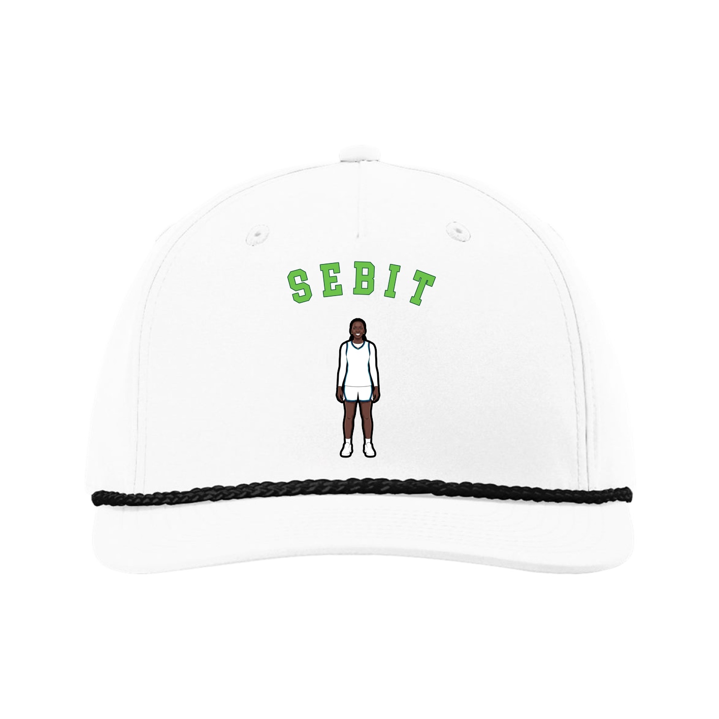 Five-Panel Classic Rope Cap — Shirsey Arch in White