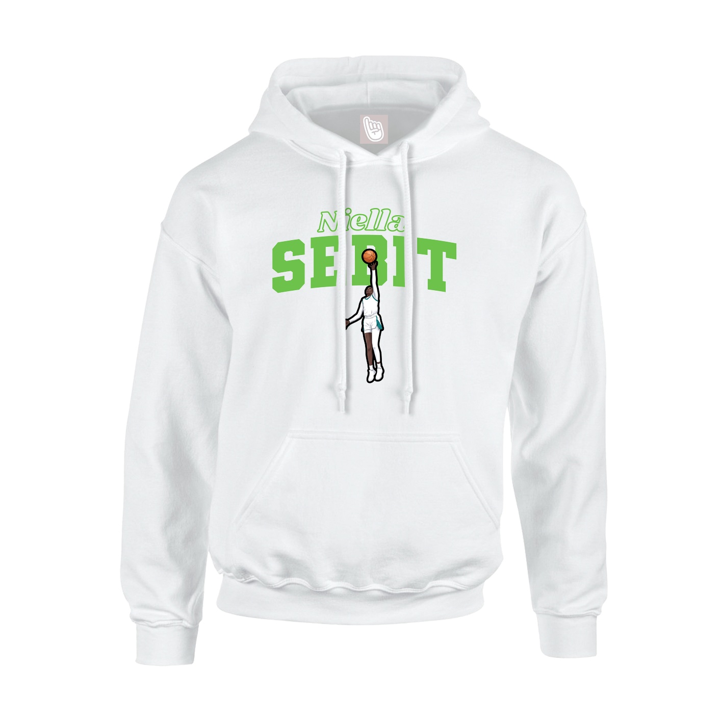 Hoodie — Name Arch in White