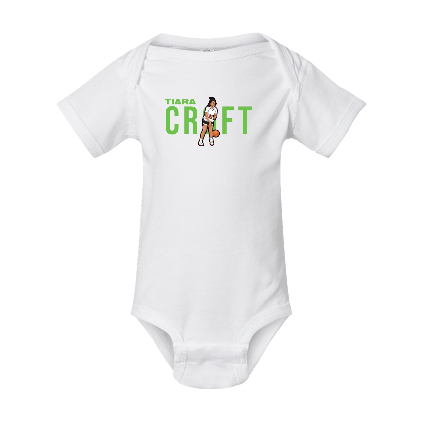 Baby Onesie — Player Name in White