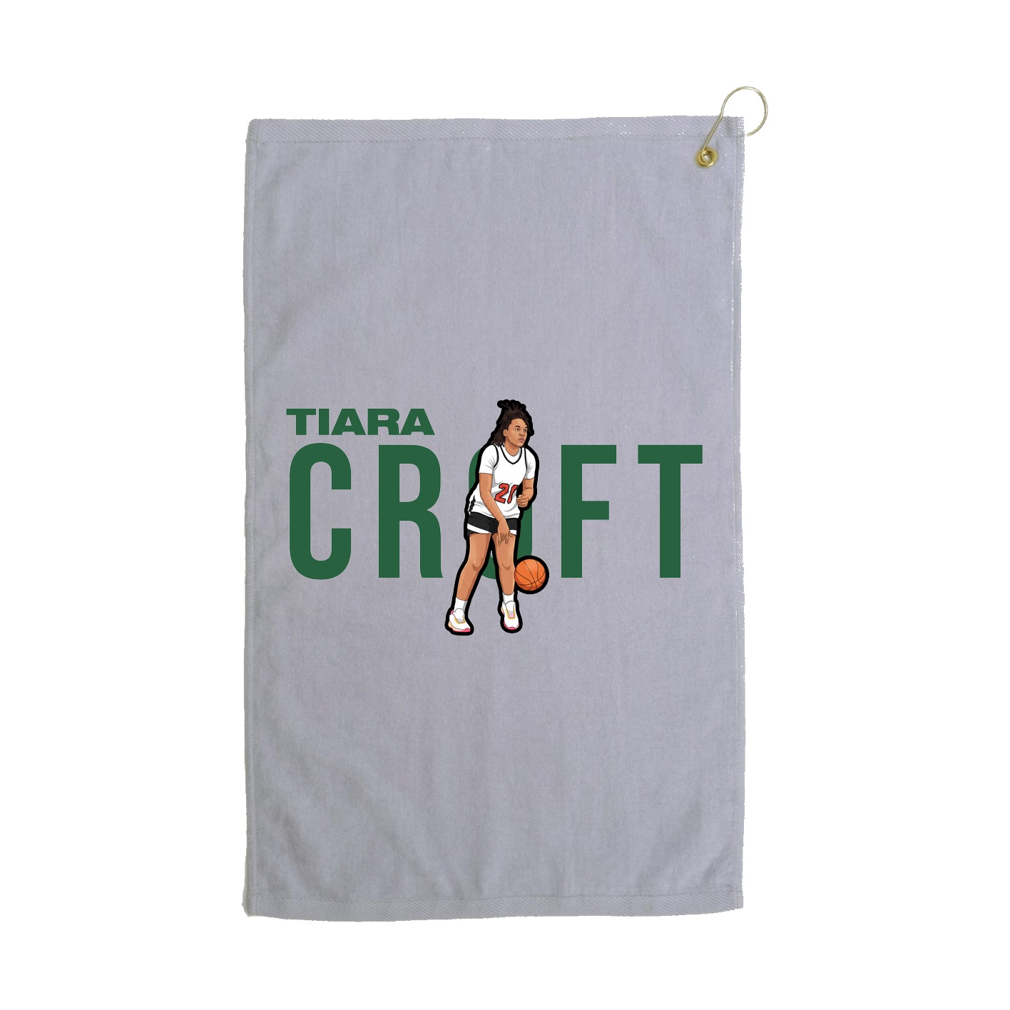 Golf Towel — Player Name in Grey