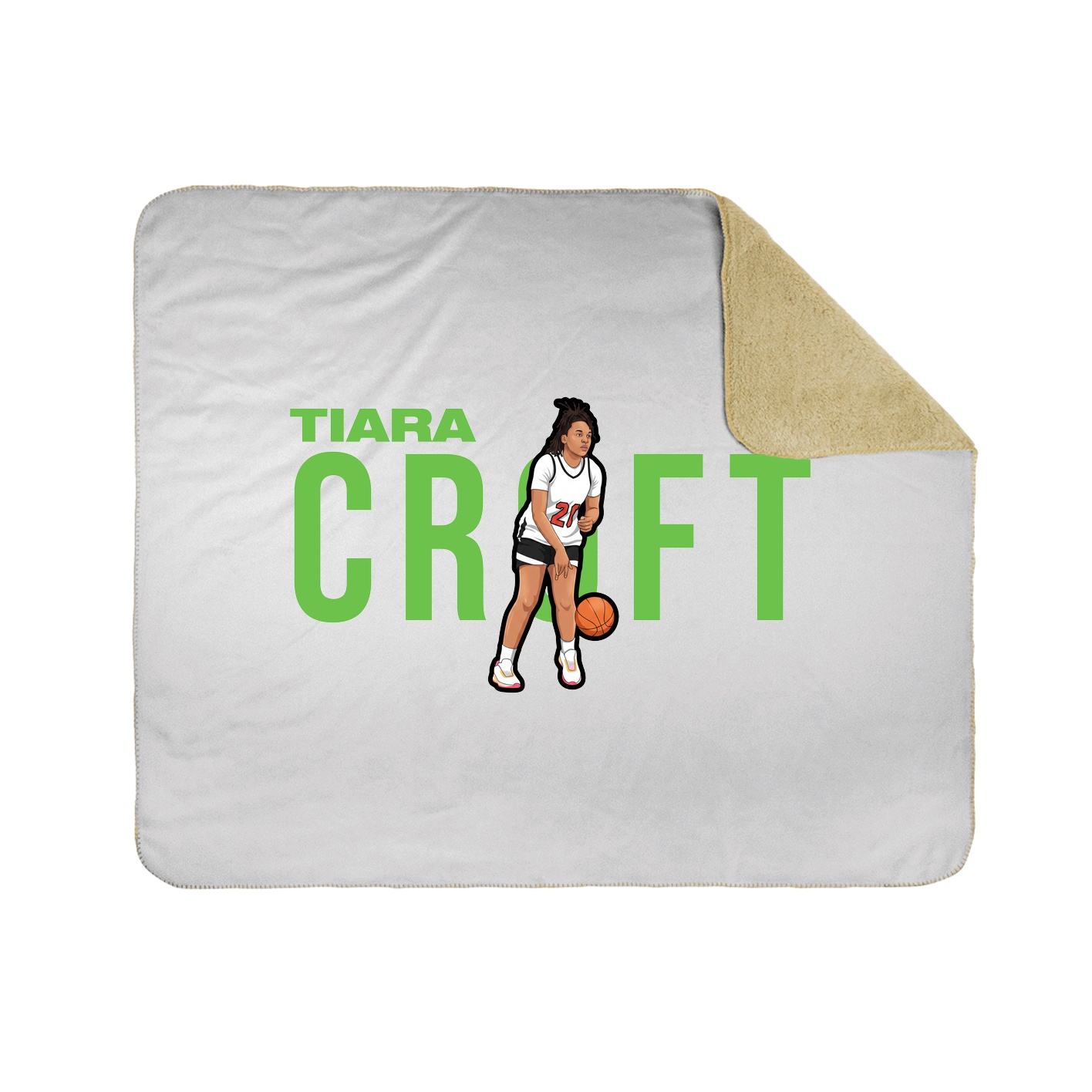Throw Blanket — Player Name in White