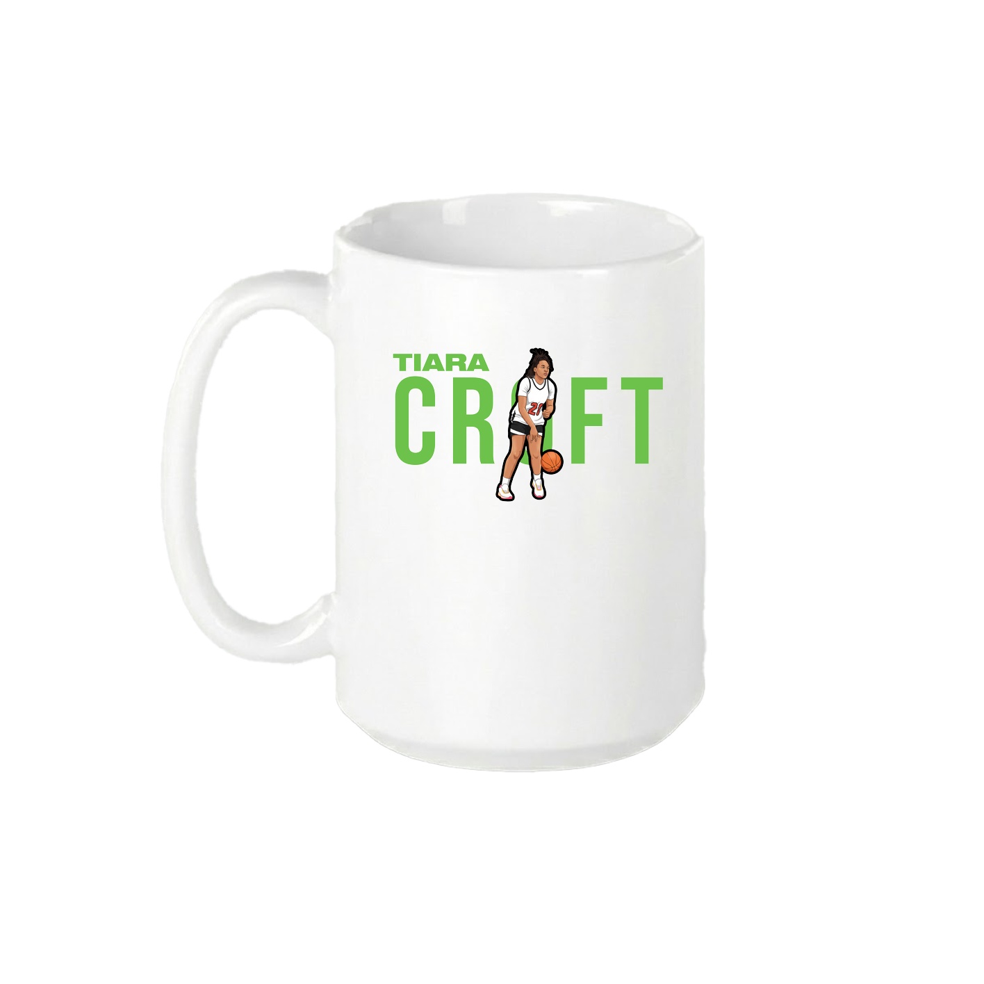 15oz Coffee Mug — Player Name in White