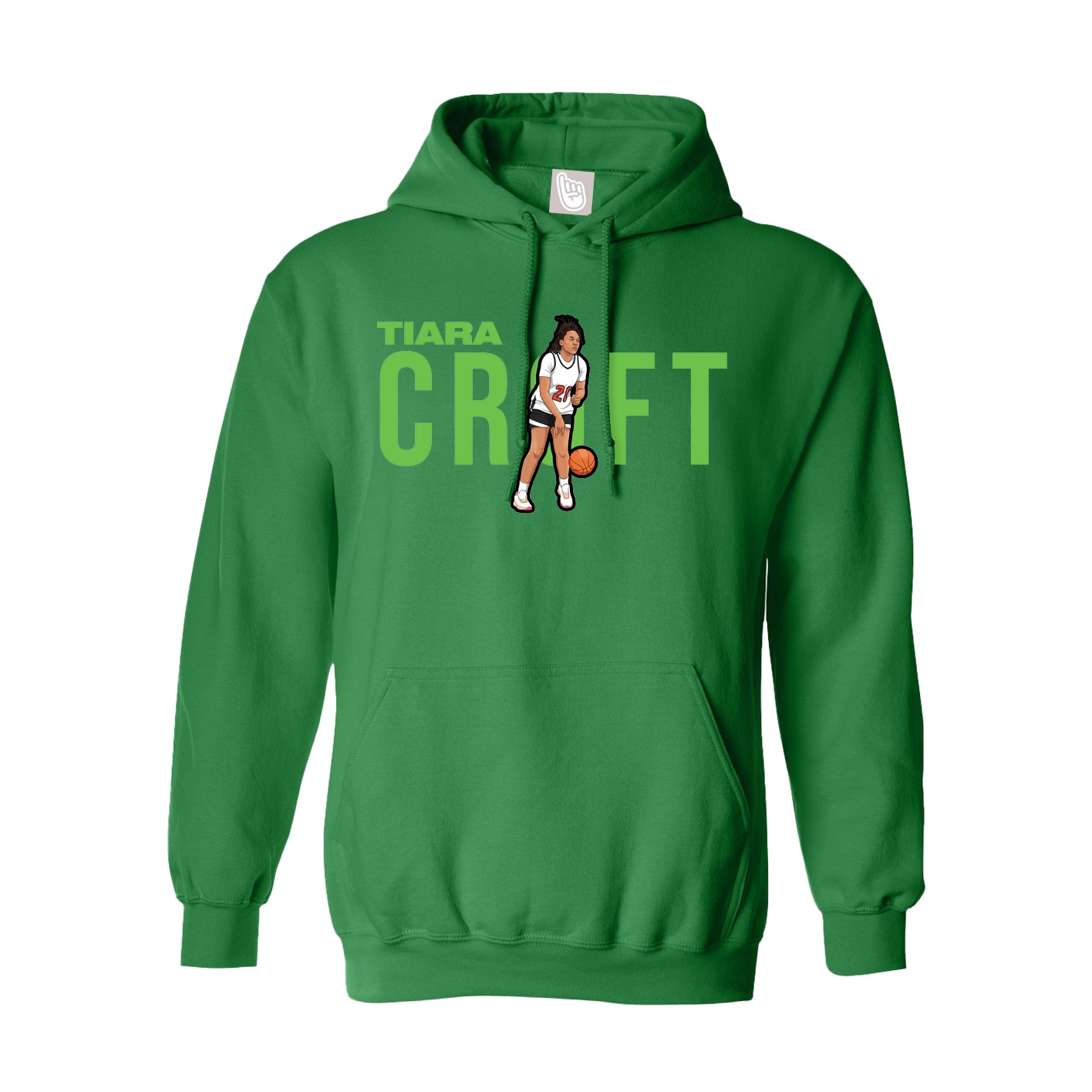 Hoodie — Player Name in Green