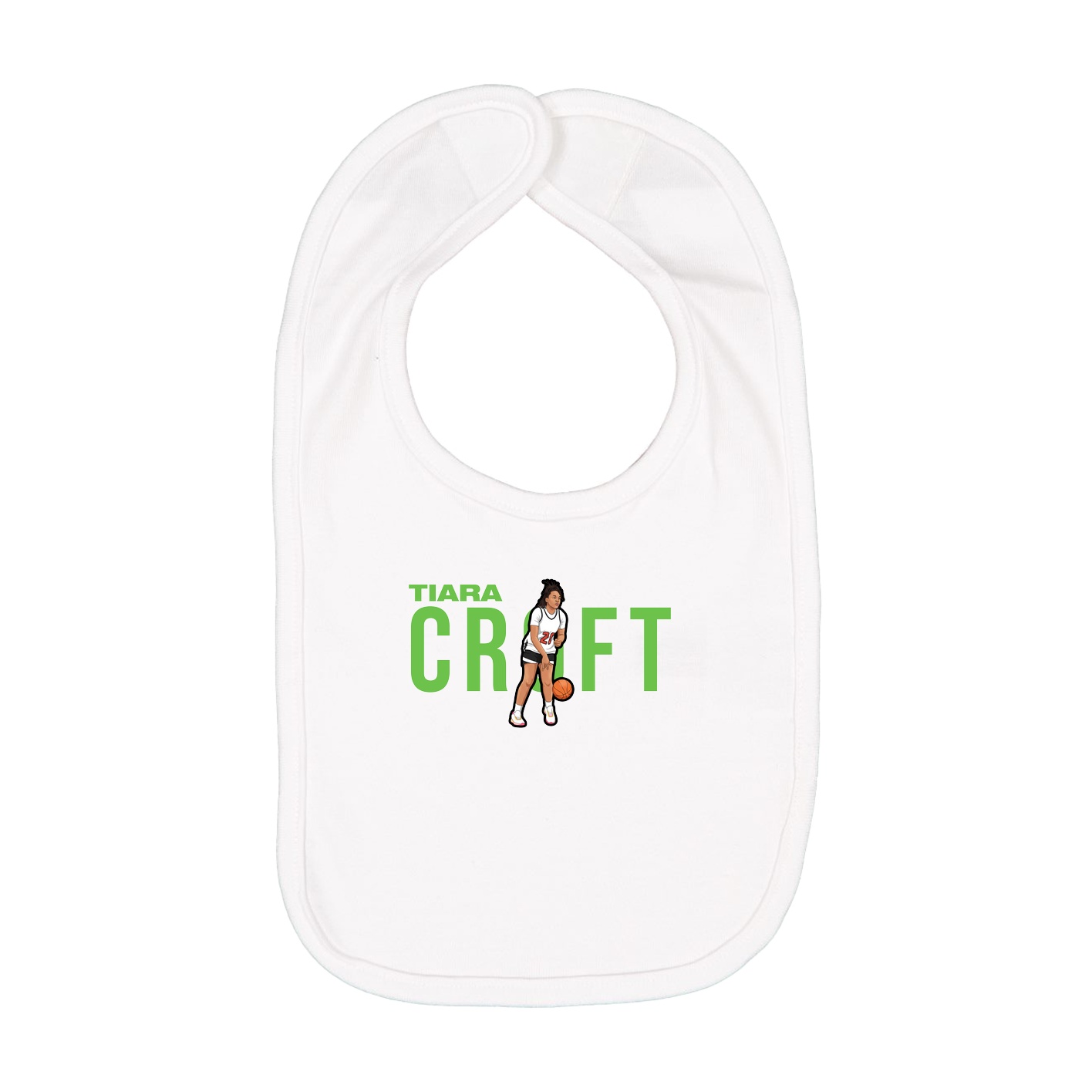 Infant Bib — Player Name in White
