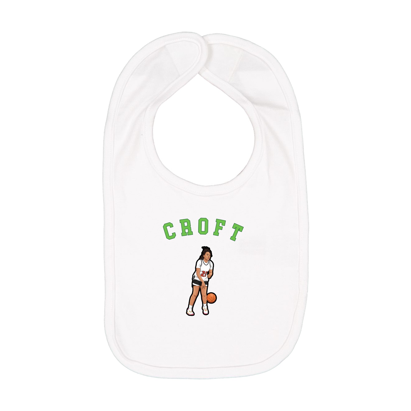 Infant Bib — Shirsey Arch in White
