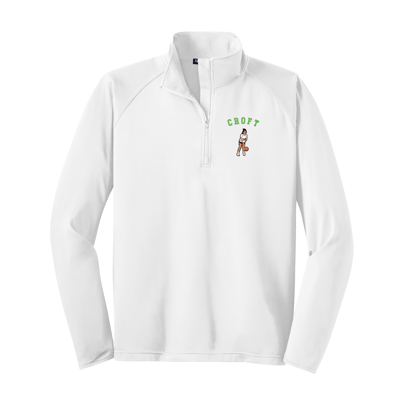 Q-Zip Pullover — Shirsey Arch in White