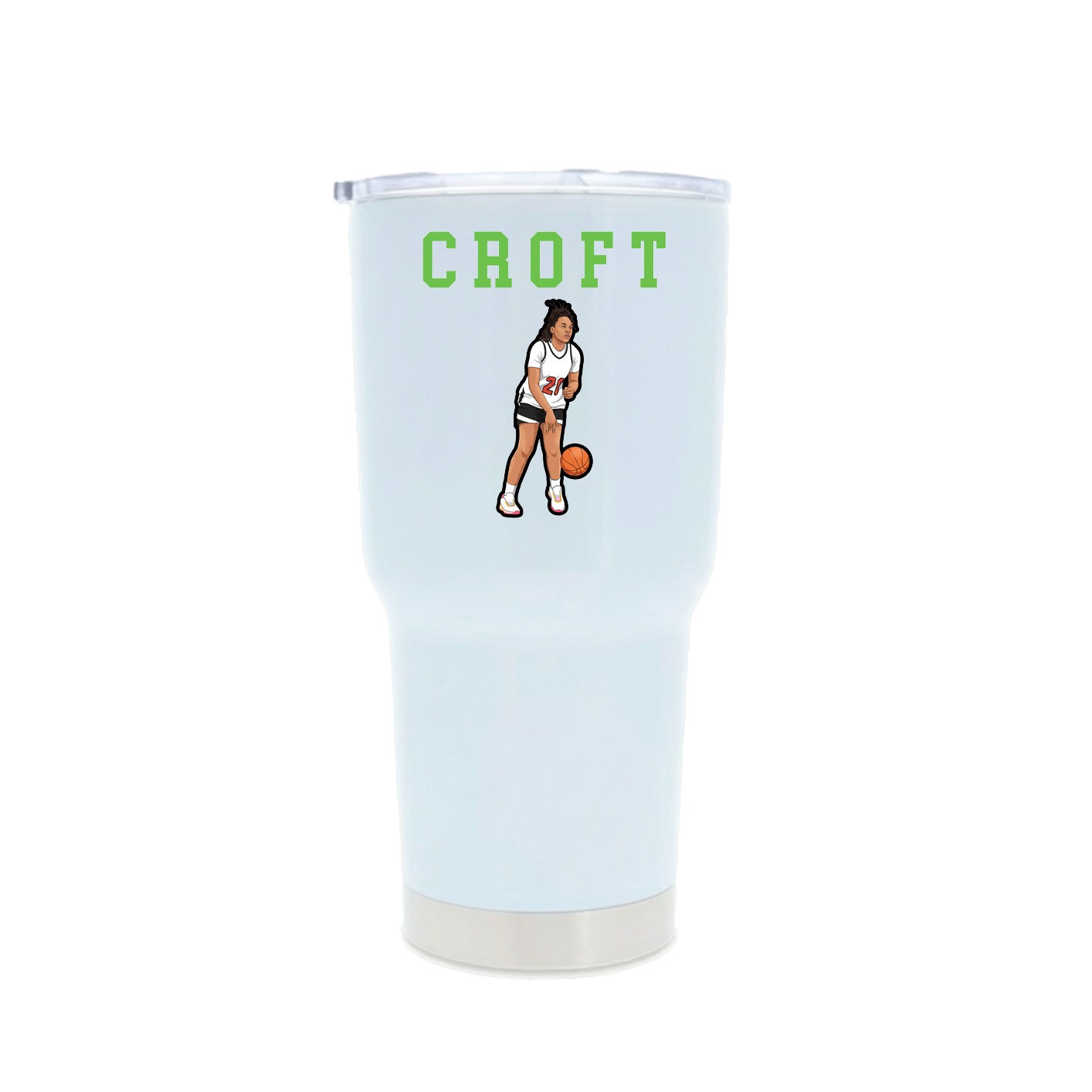 30oz Stainless Steel Tumbler — Shirsey in White