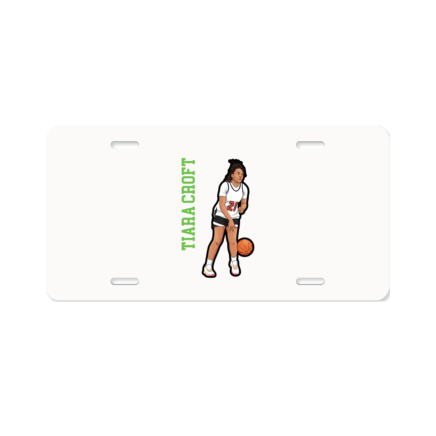 License Plate — Name Vertical in Classic