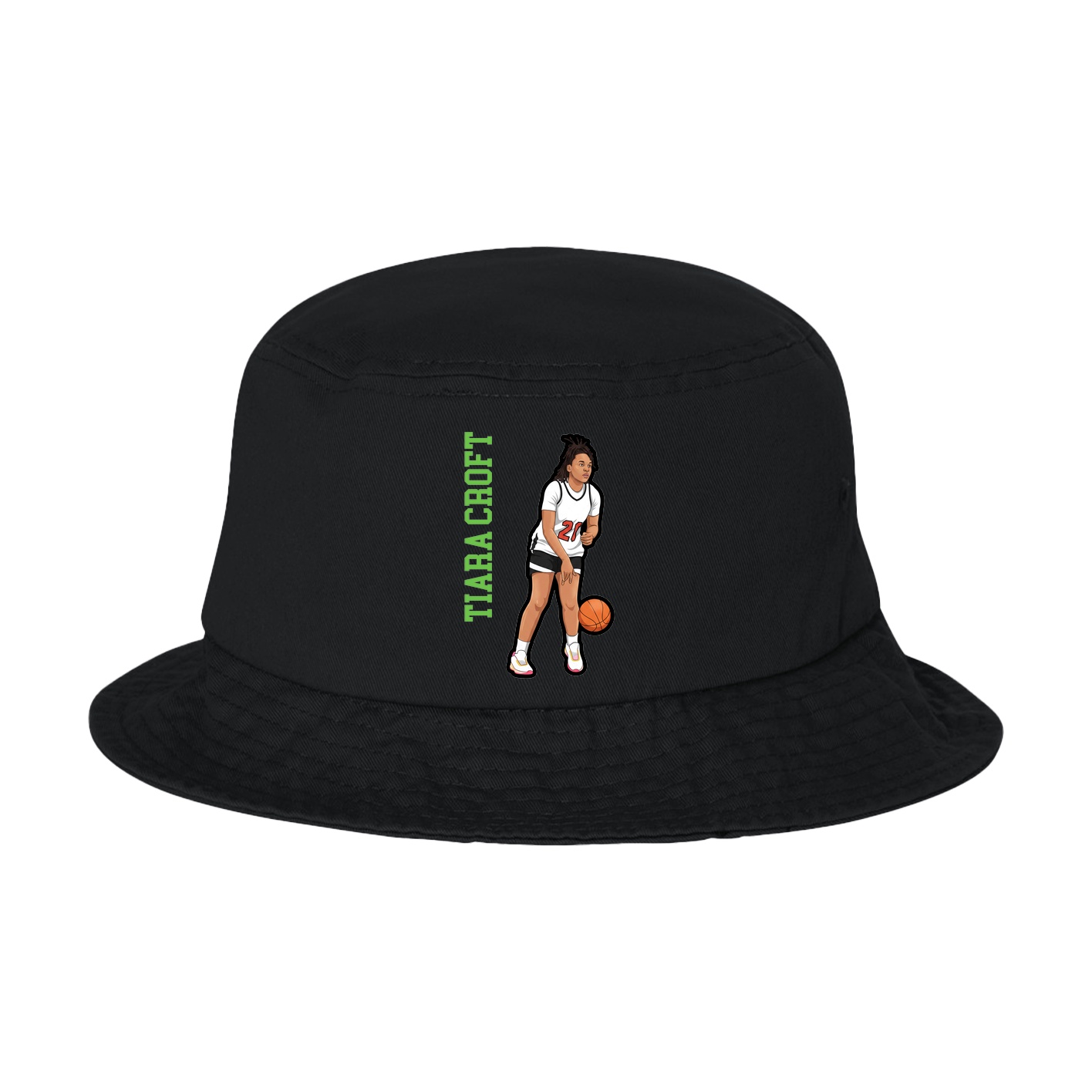 Bucket Cap — Name Vertical in Black