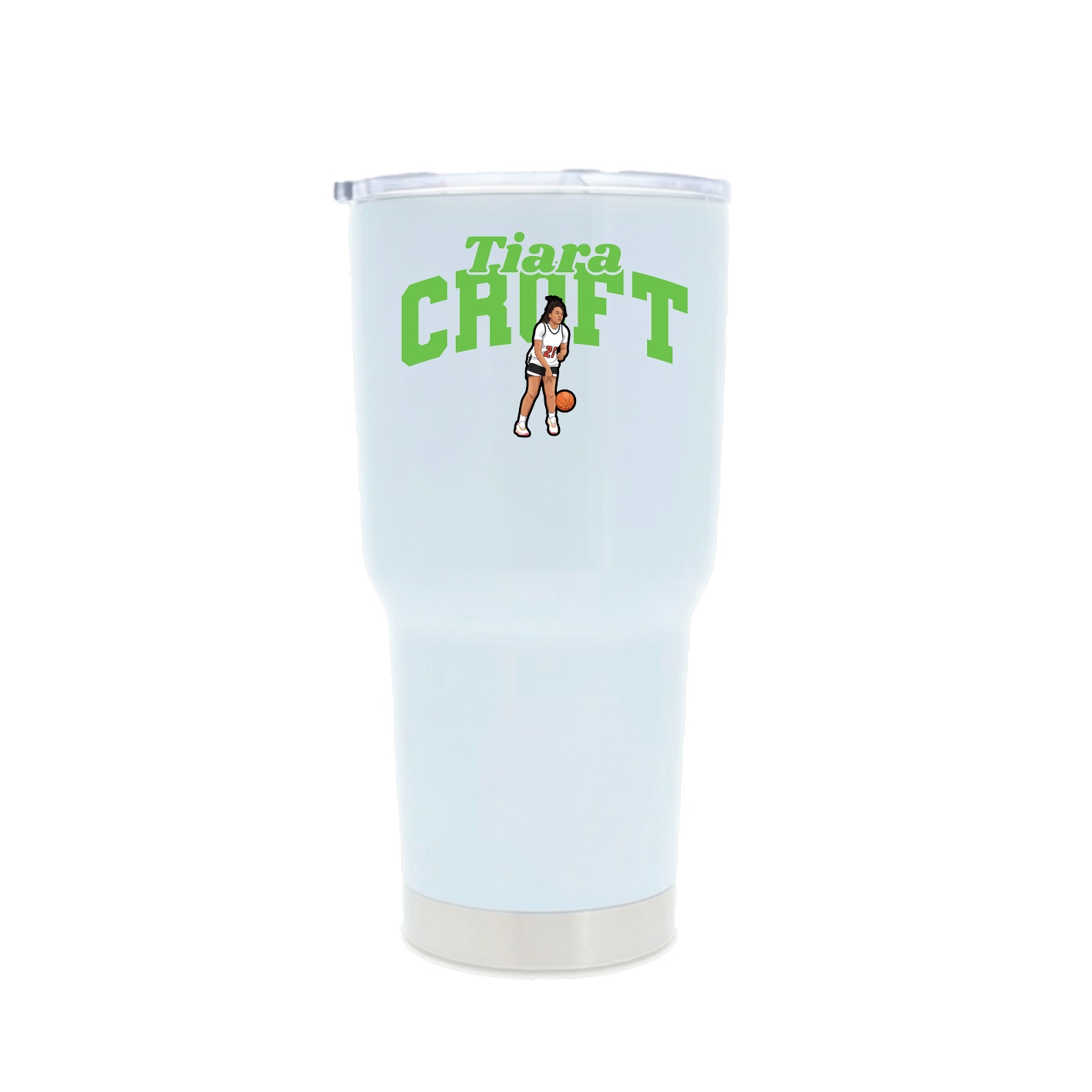 30oz Stainless Steel Tumbler — Signature Arch in White