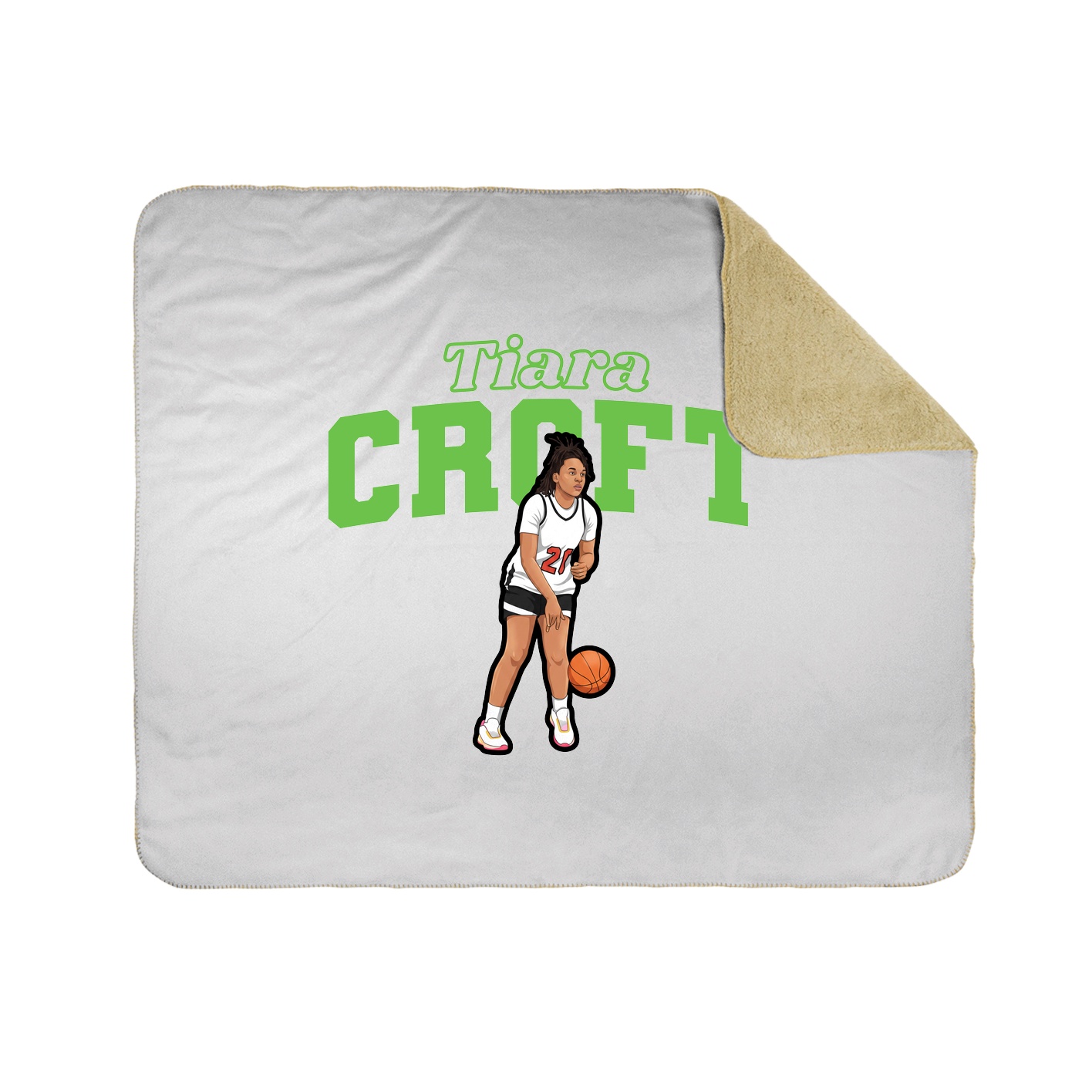 Throw Blanket — Name Arch in White