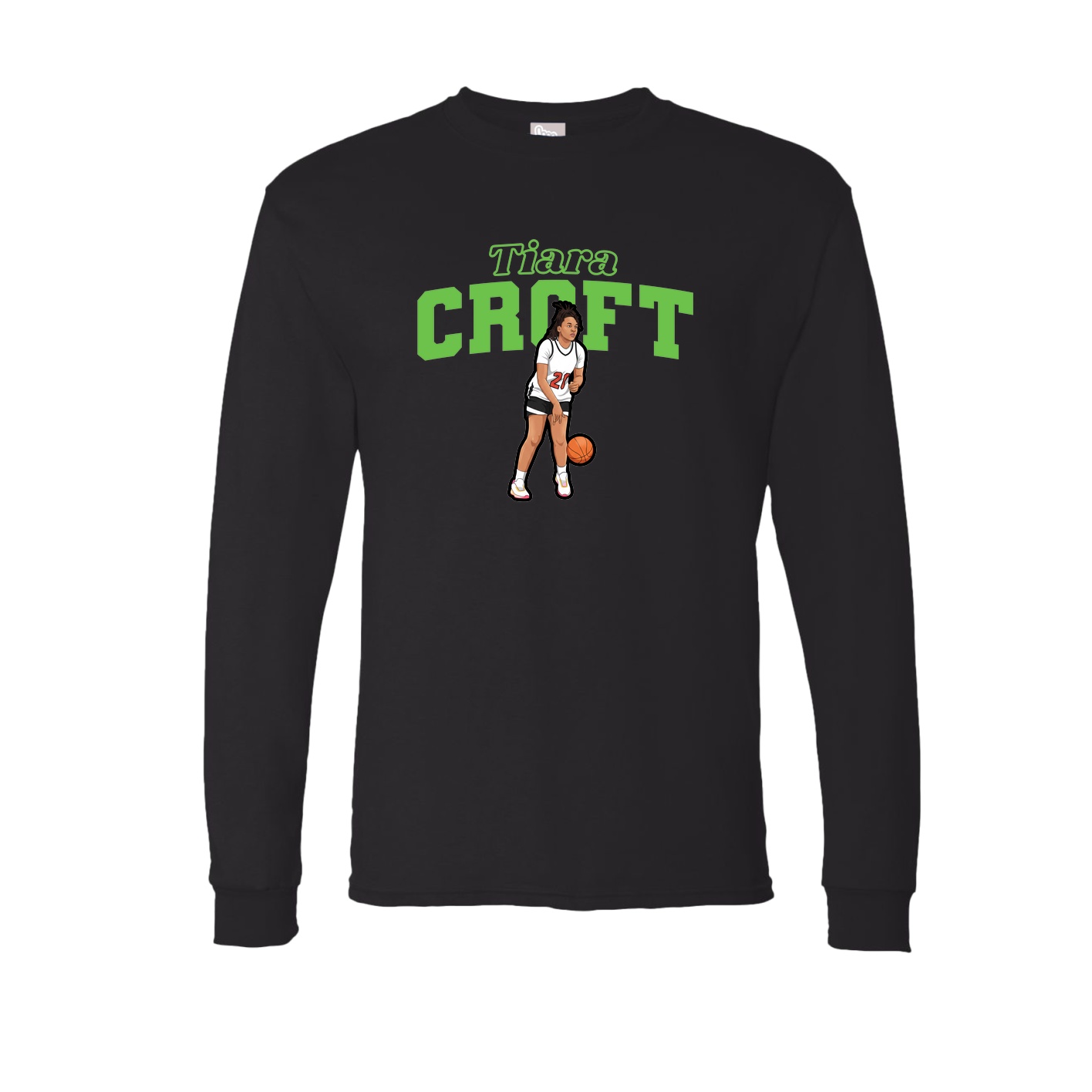 Long Sleeve Tee — Name Arch in Black