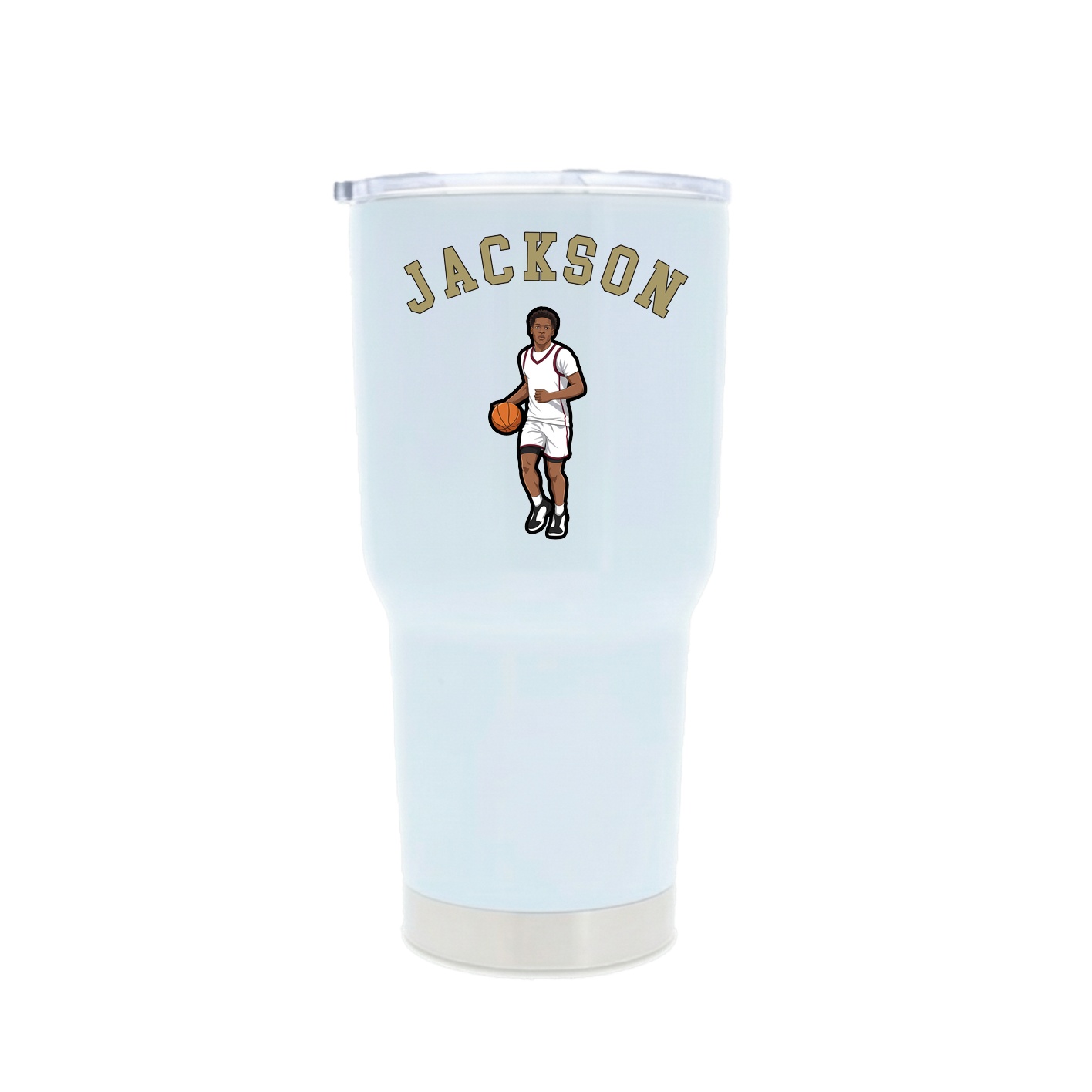 30oz Stainless Steel Tumbler — Shirsey Arch in White