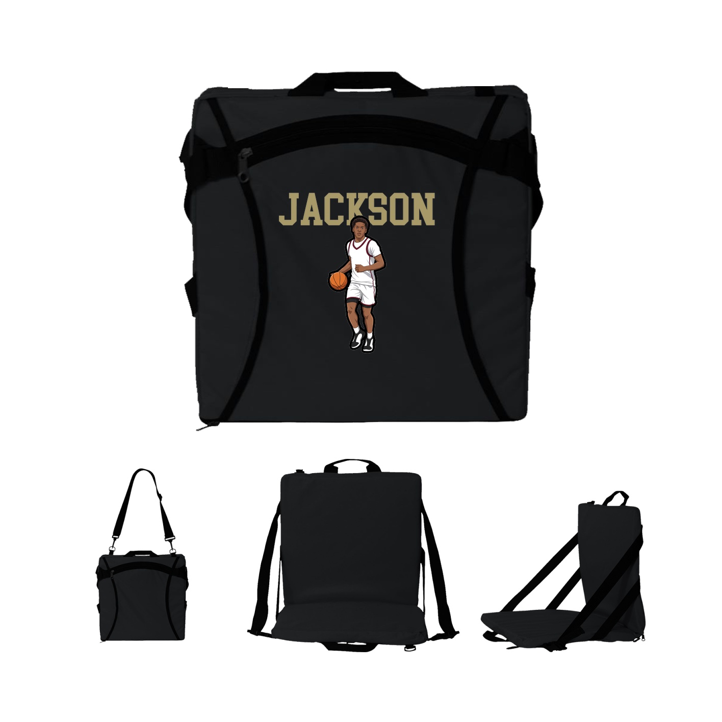 Folding Stadium Seat — Shirsey in Black