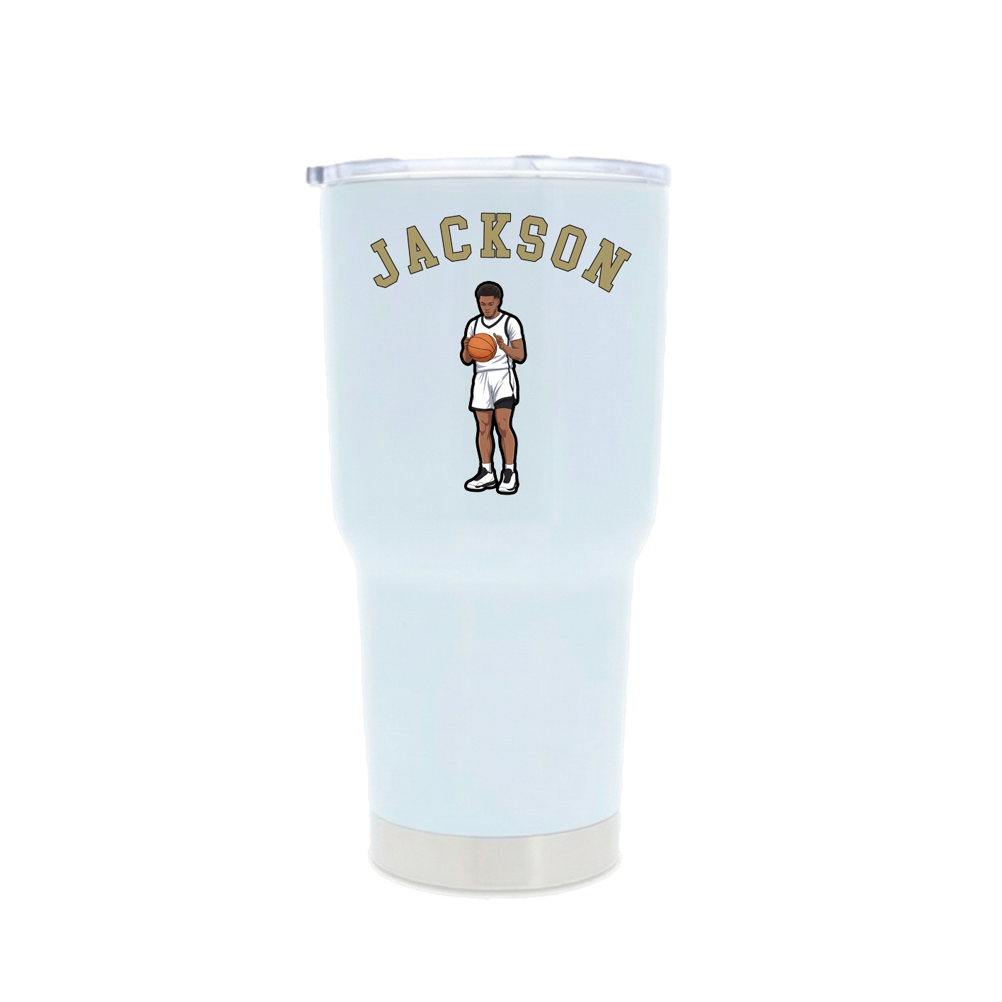 30oz Stainless Steel Tumbler — Shirsey Arch in White
