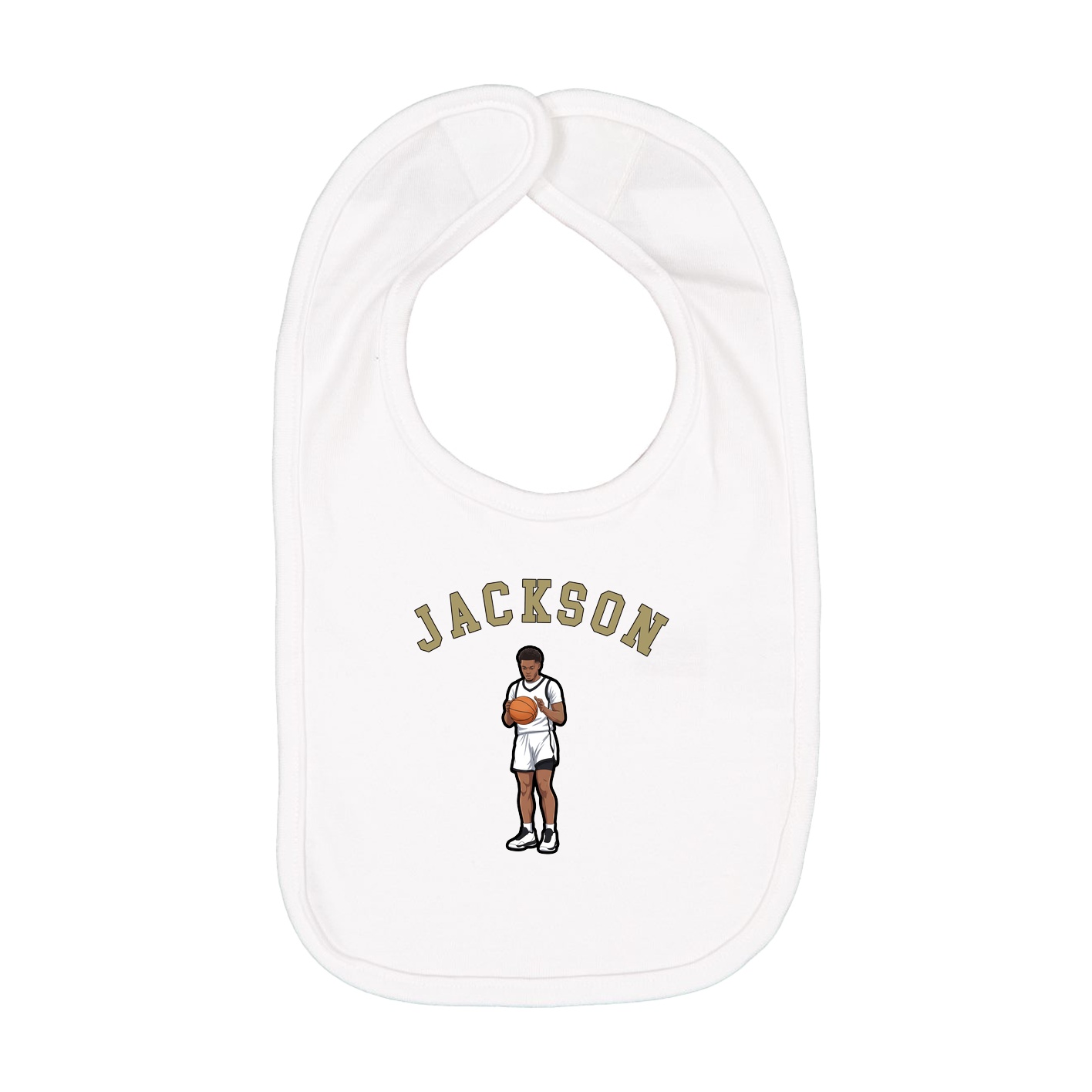 Infant Bib — Shirsey Arch in White