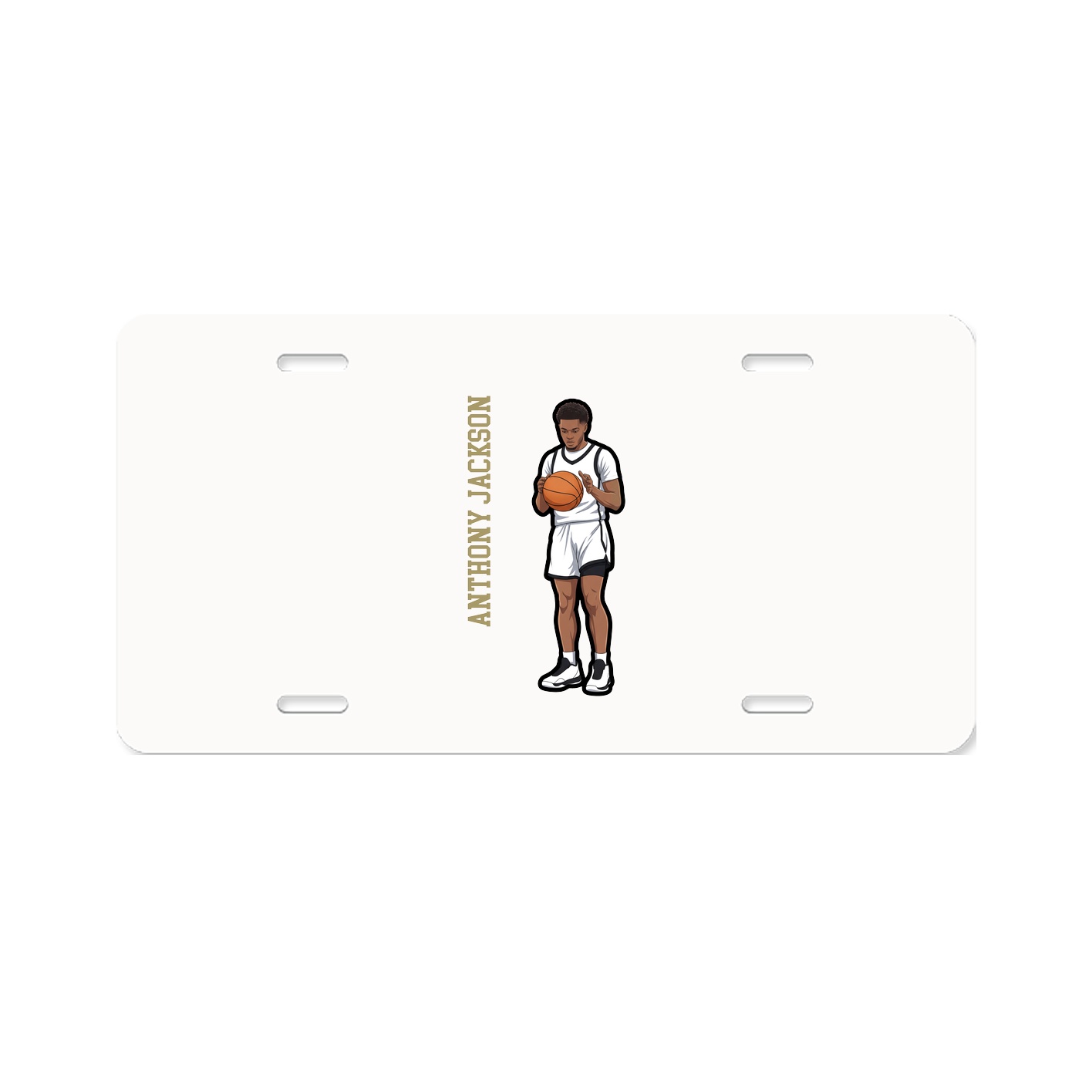 License Plate — Name Vertical in Classic