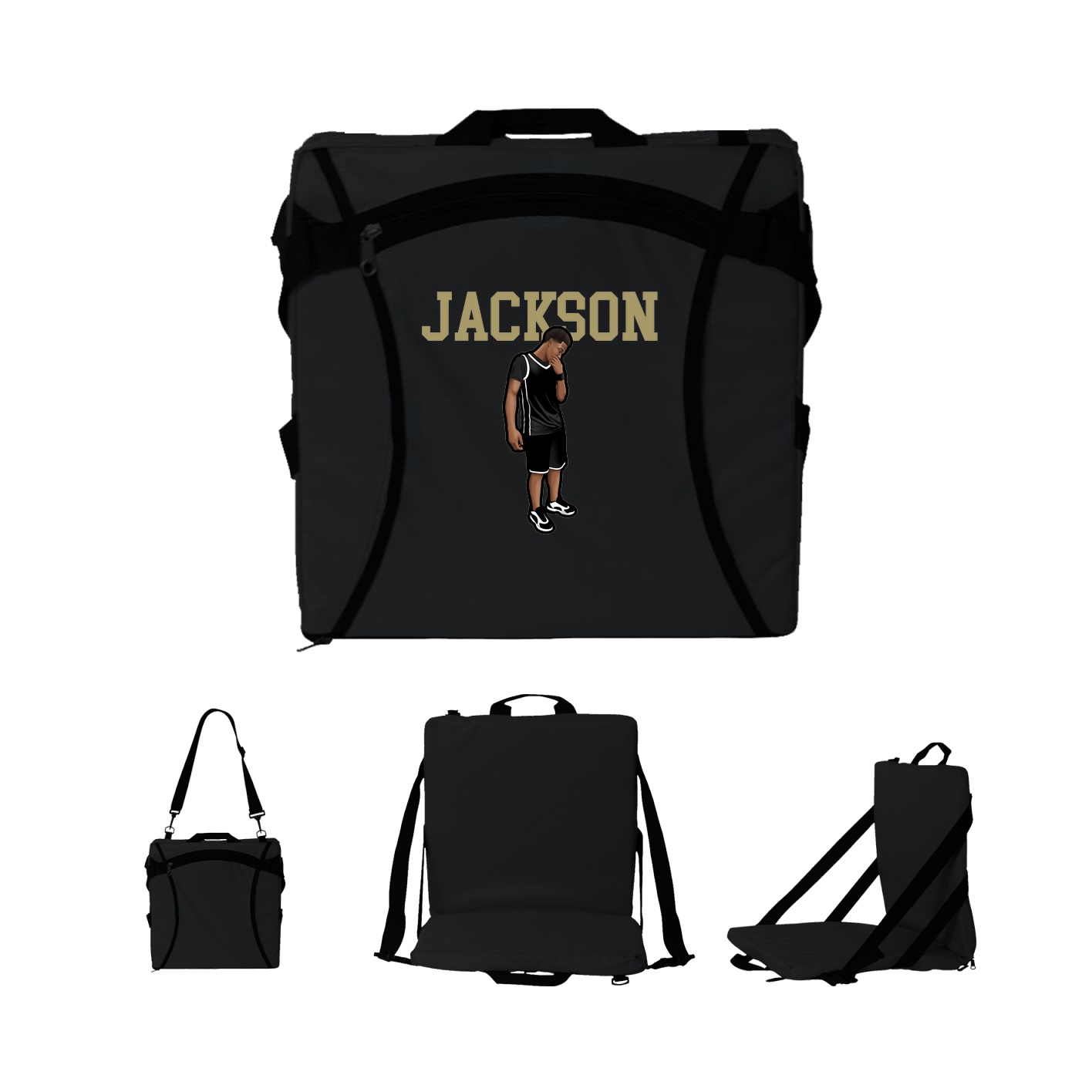 Folding Stadium Seat — Shirsey in Black