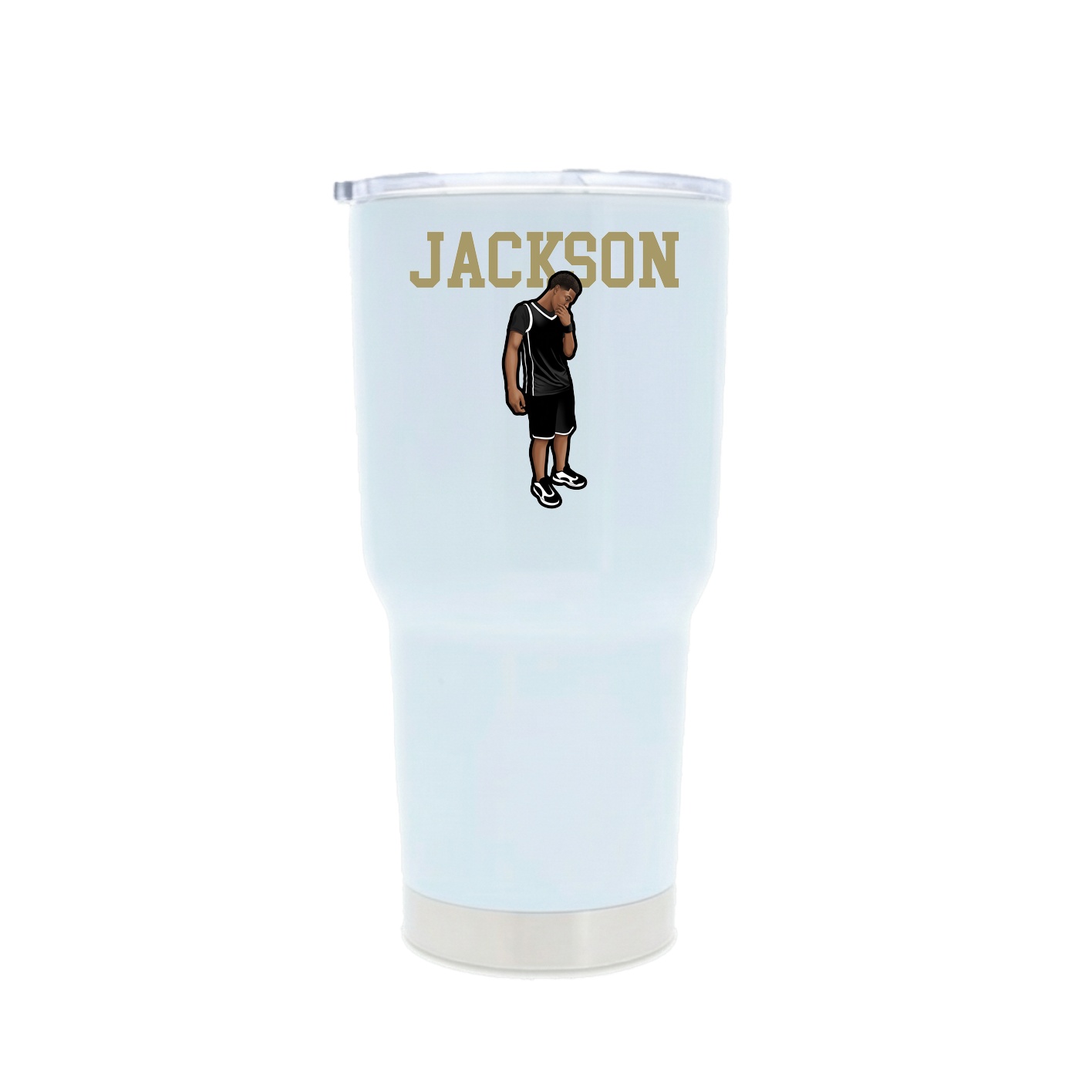 30oz Stainless Steel Tumbler — Shirsey in White