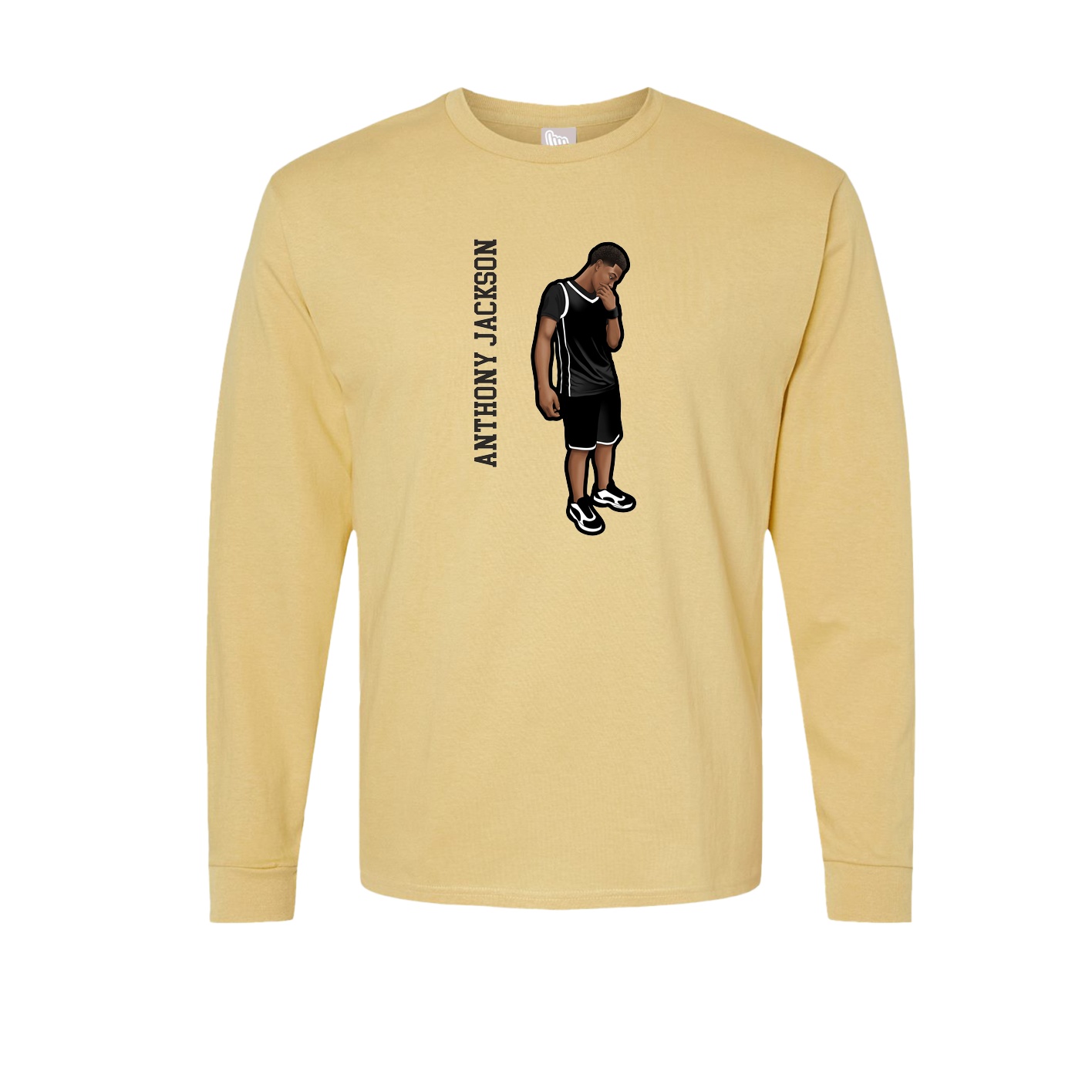 Long Sleeve Tee — Name Vertical in Vegas Gold