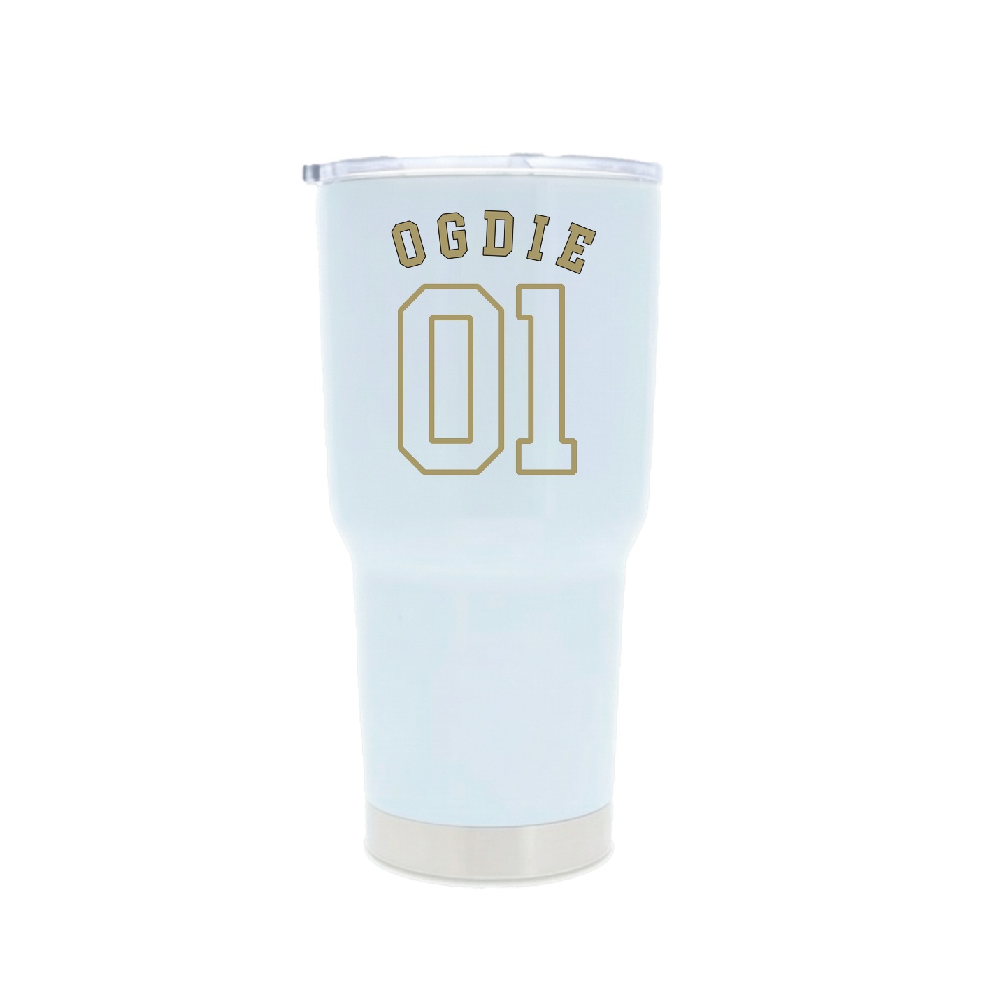 30oz Stainless Steel Tumbler — Shirsey Arch in White