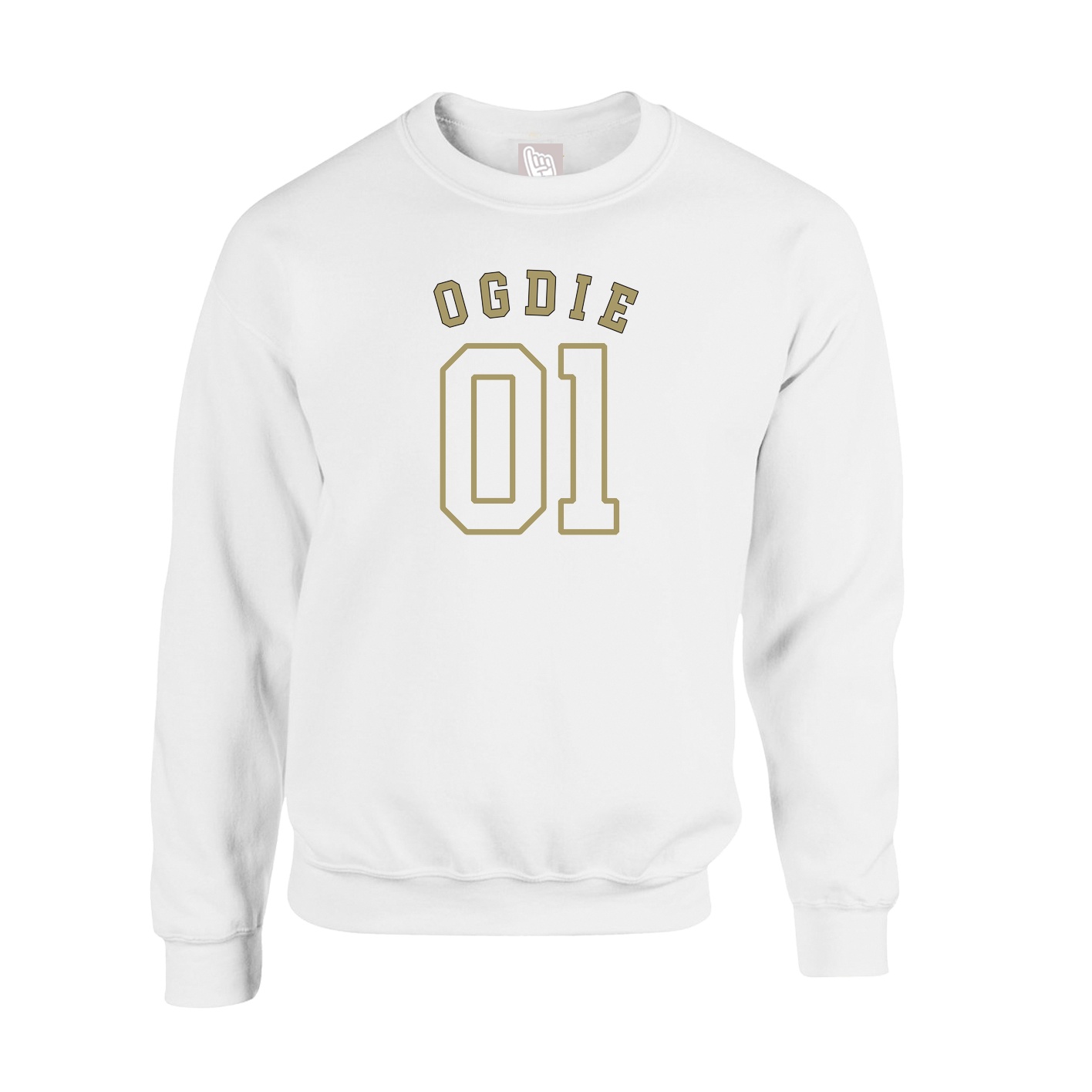 Fleece Crew — Shirsey Arch in White