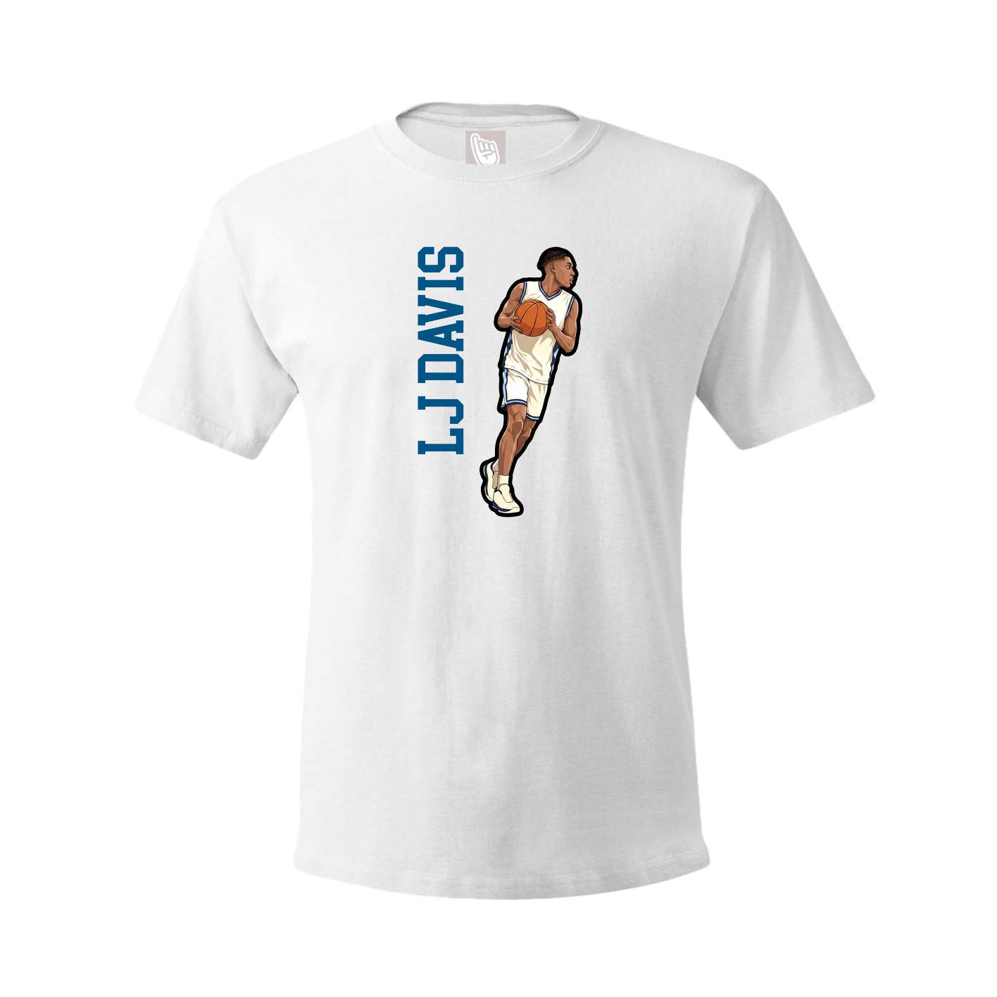 Youth Tee — Name Vertical in White