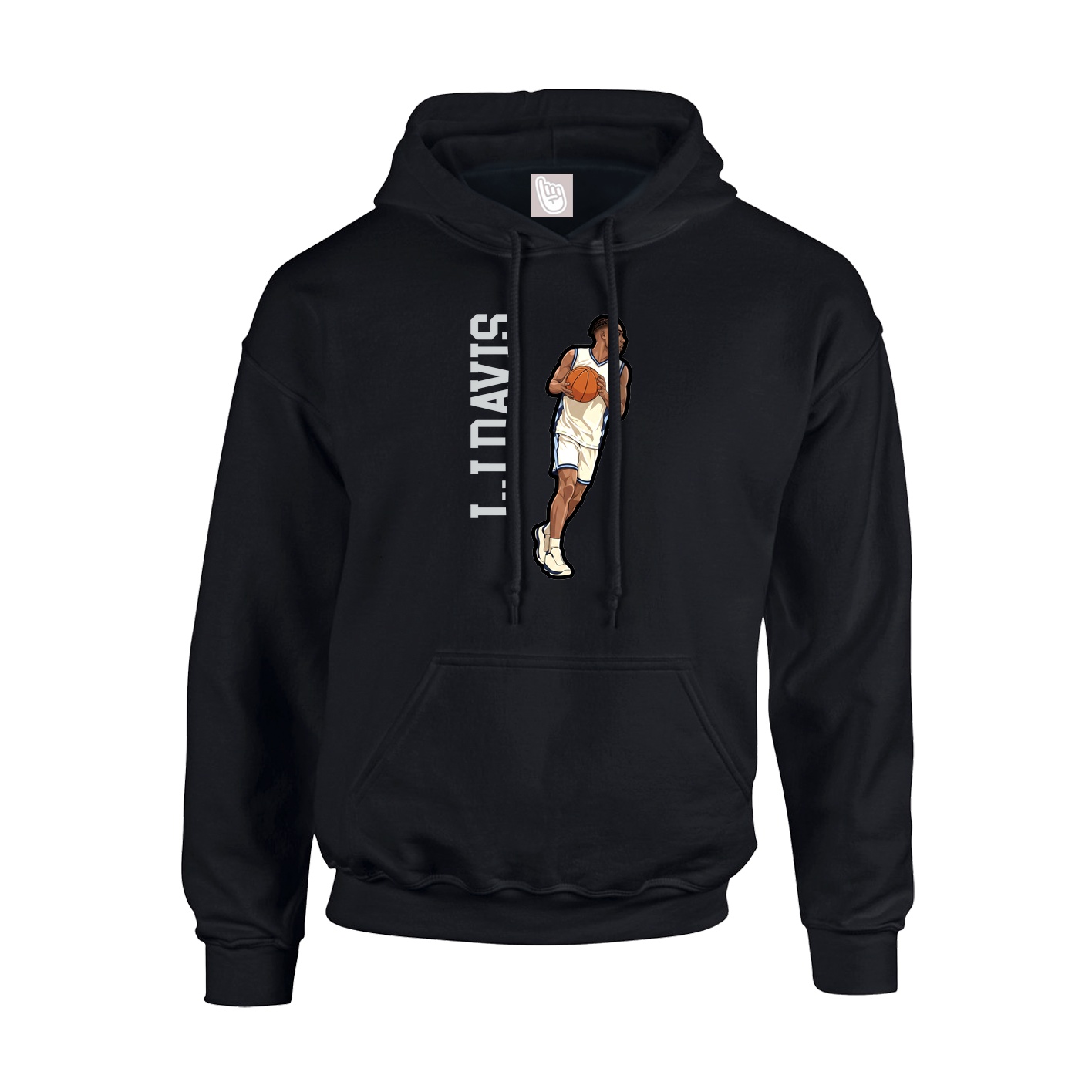 Hoodie — Name Vertical in Black