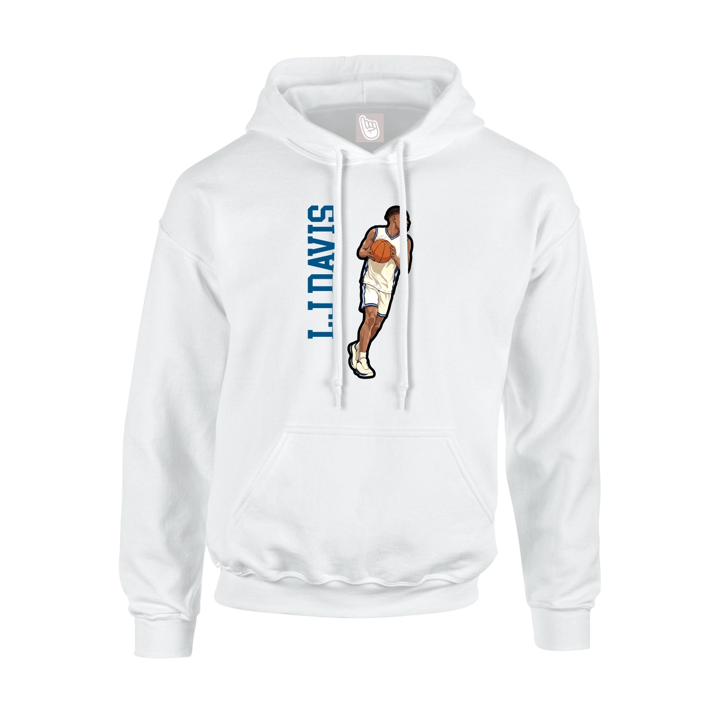 Youth Hoodie — Name Vertical in White