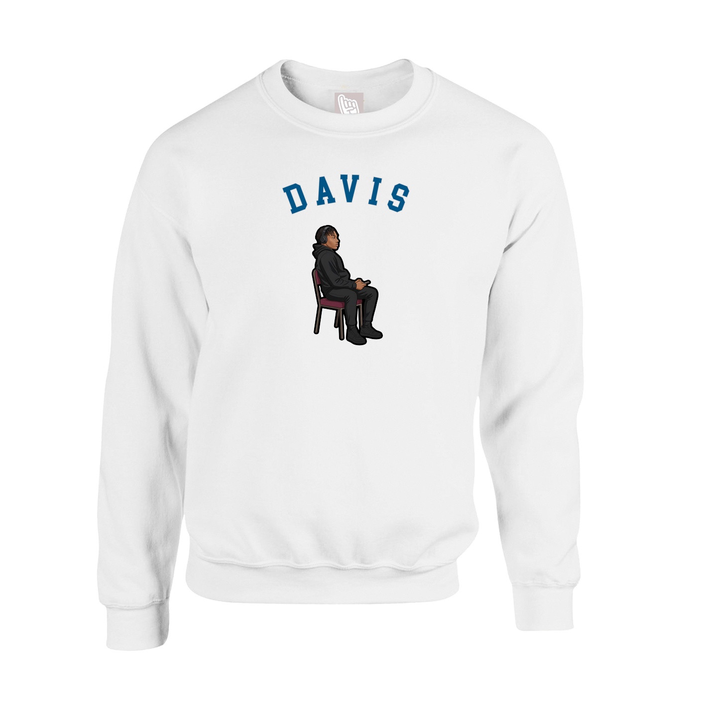 Fleece Crew — Shirsey Arch in White