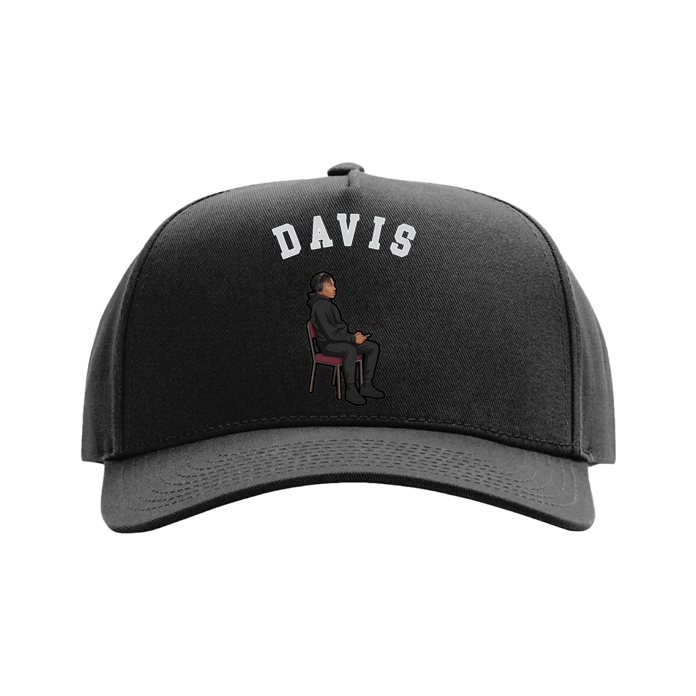 Full Fabric Five-Panel Champ Cap — Shirsey Arch in Black