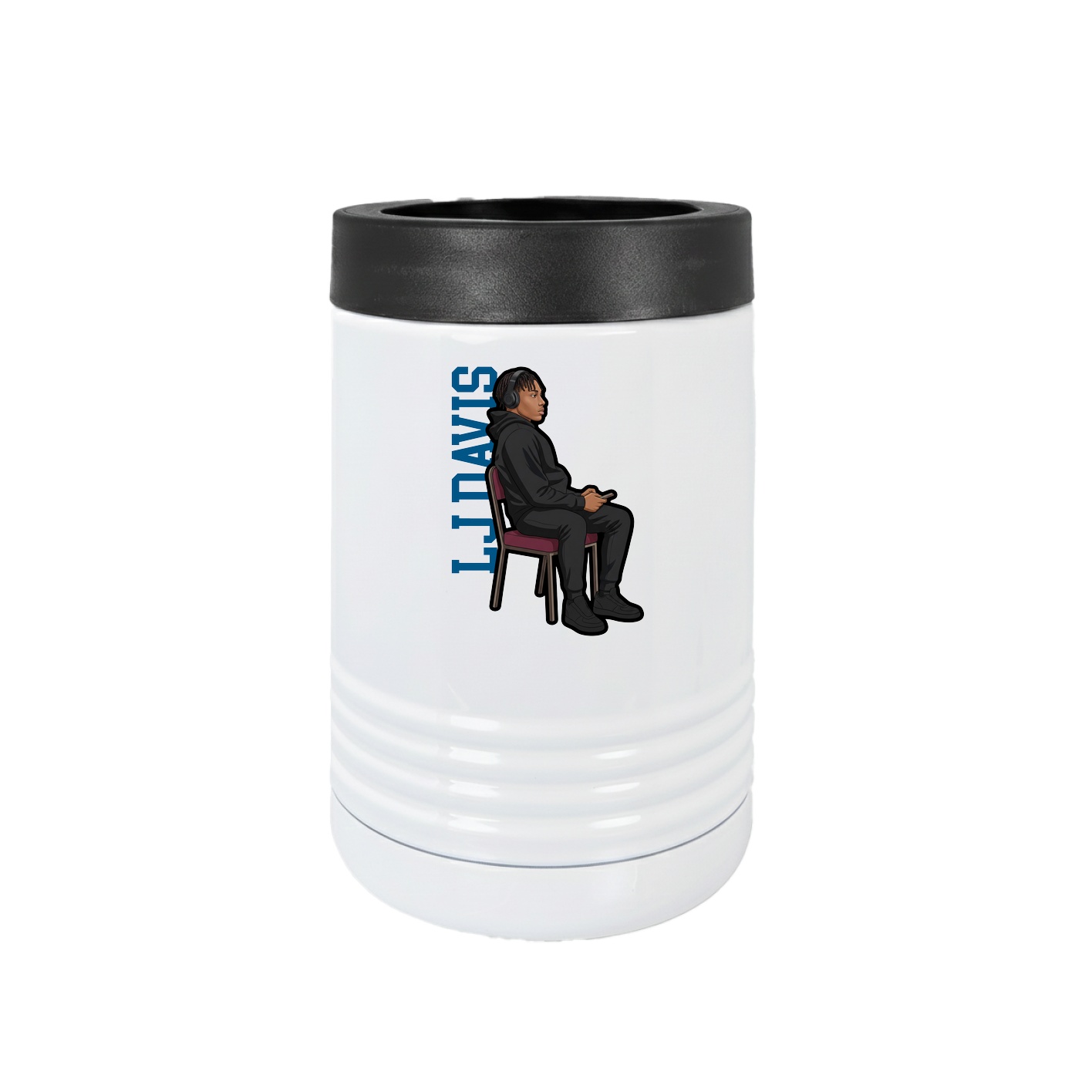 Beverage Holder — Name Vertical in White