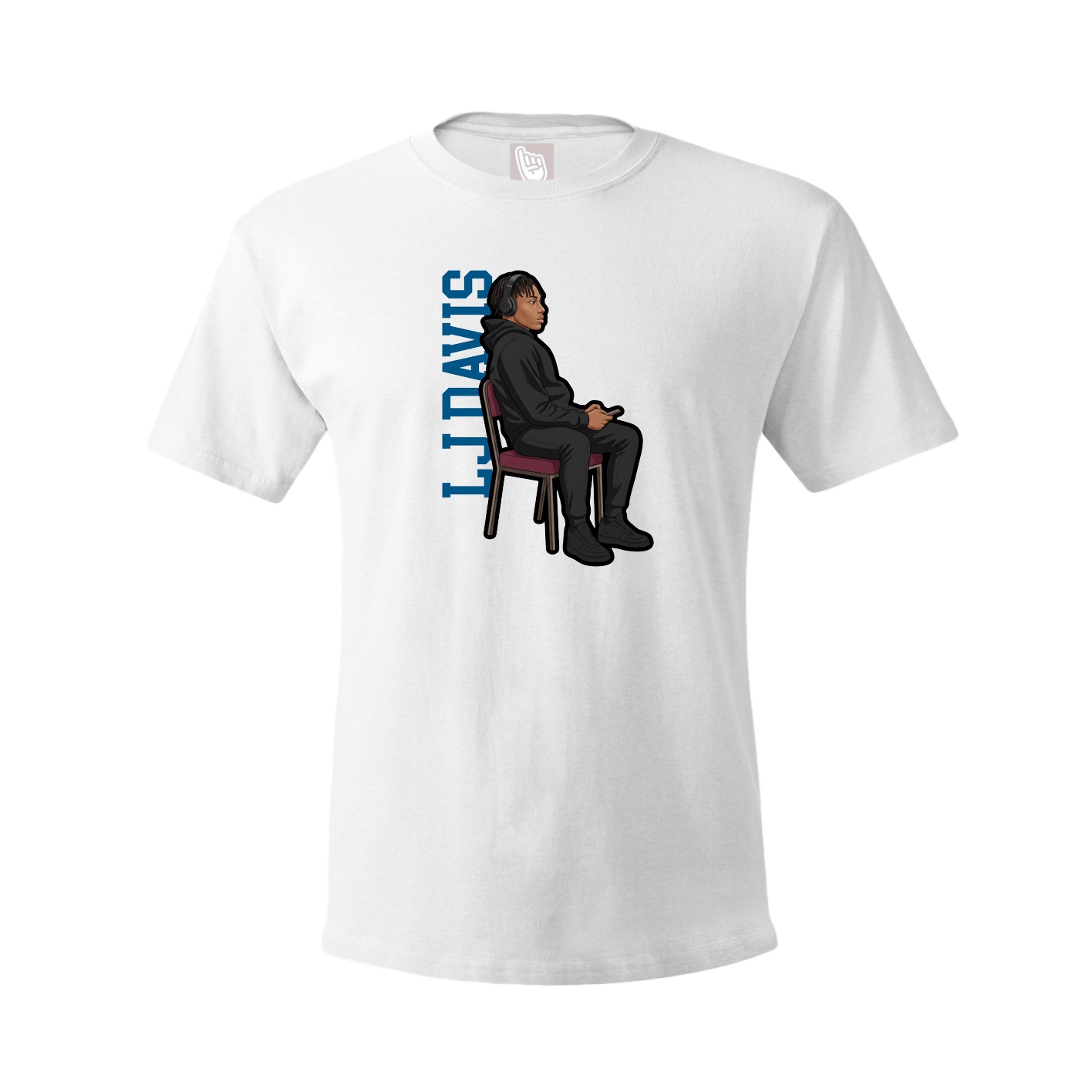 Tee — Name Vertical in White