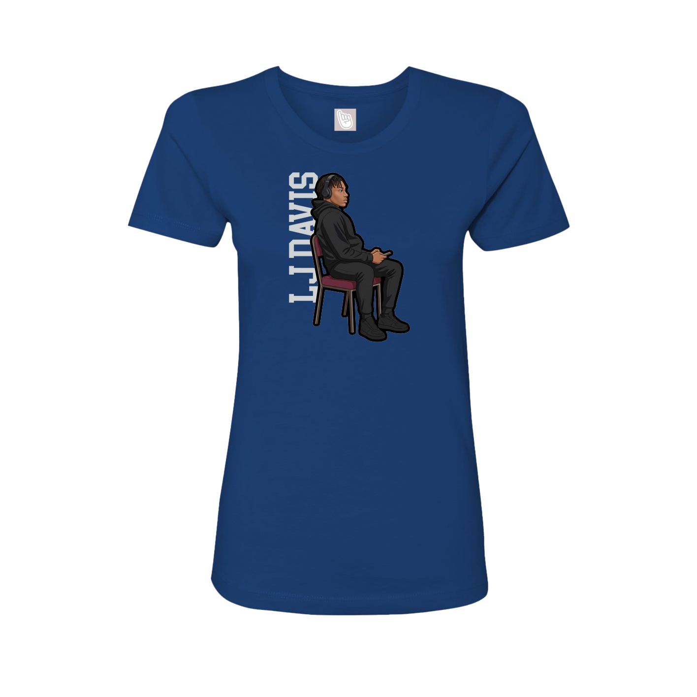 Womens Tee — Name Vertical in Royal